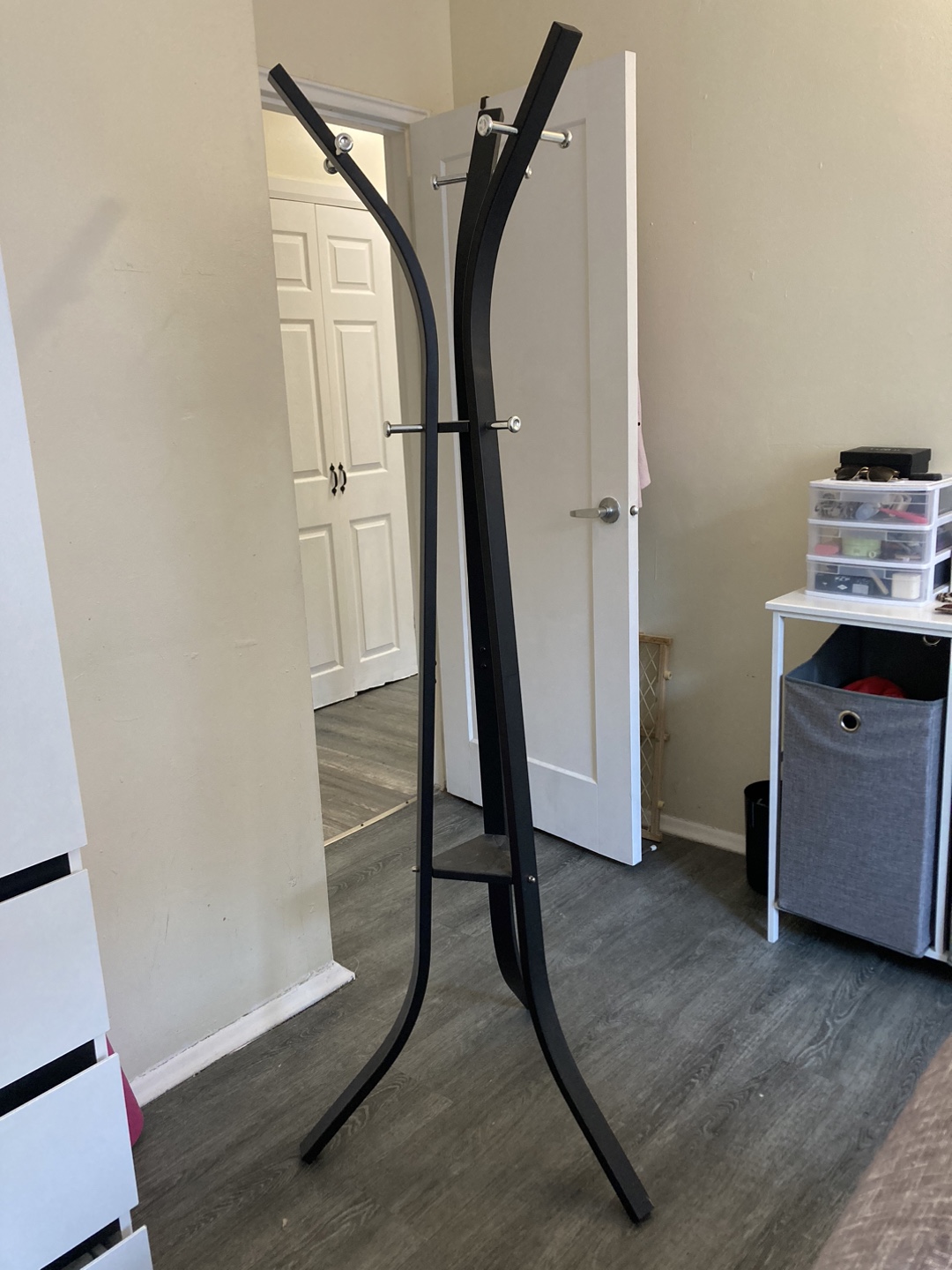 Metal Freestanding Coat/Bags Rack - Black - photo 2