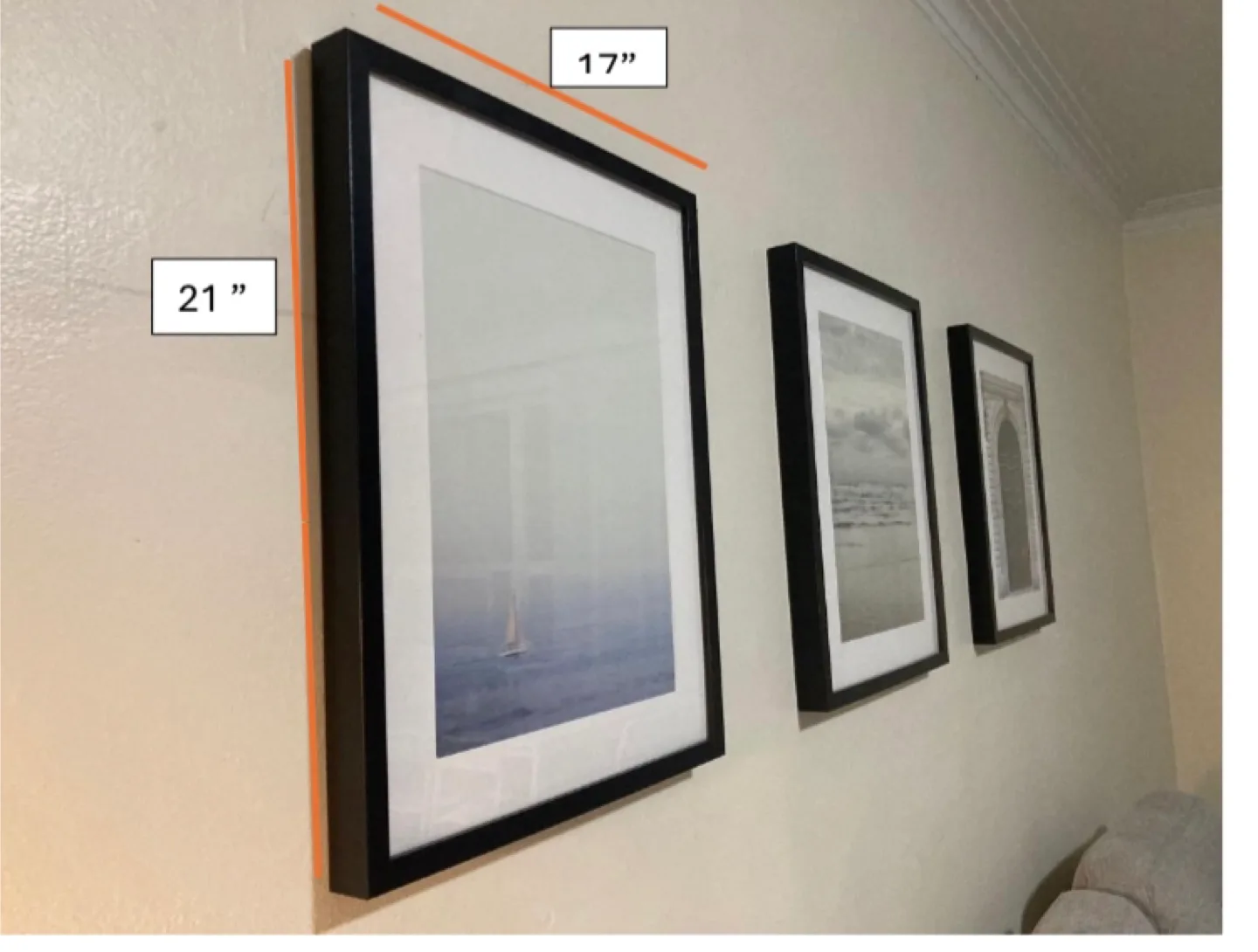Set of 3 Framed Wall Art - 17" x 21" thumbnail