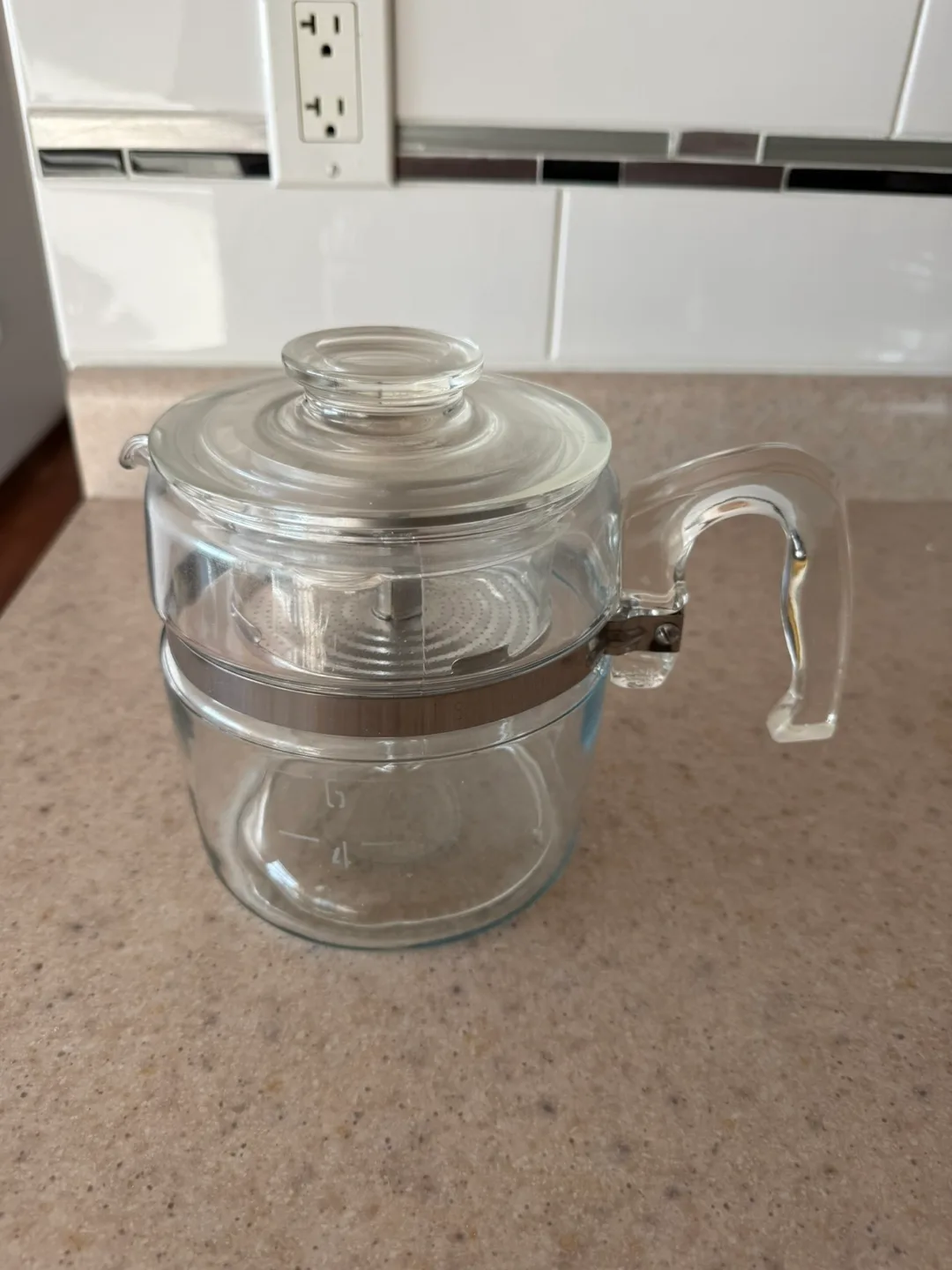 Vintage Pyrex 6-Cup Glass Coffee Percolator thumbnail