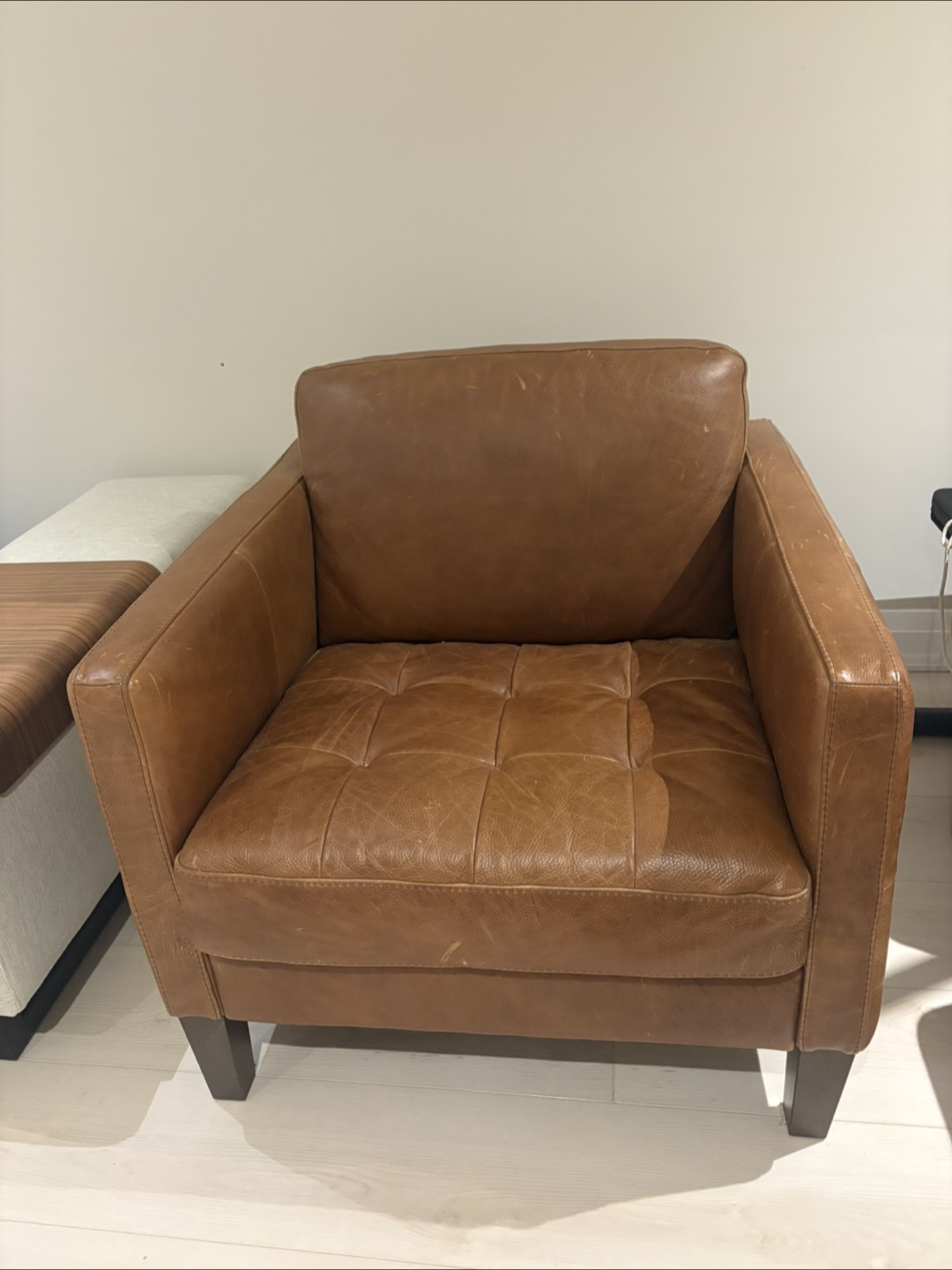 Leather Armchair - Brown - photo 5
