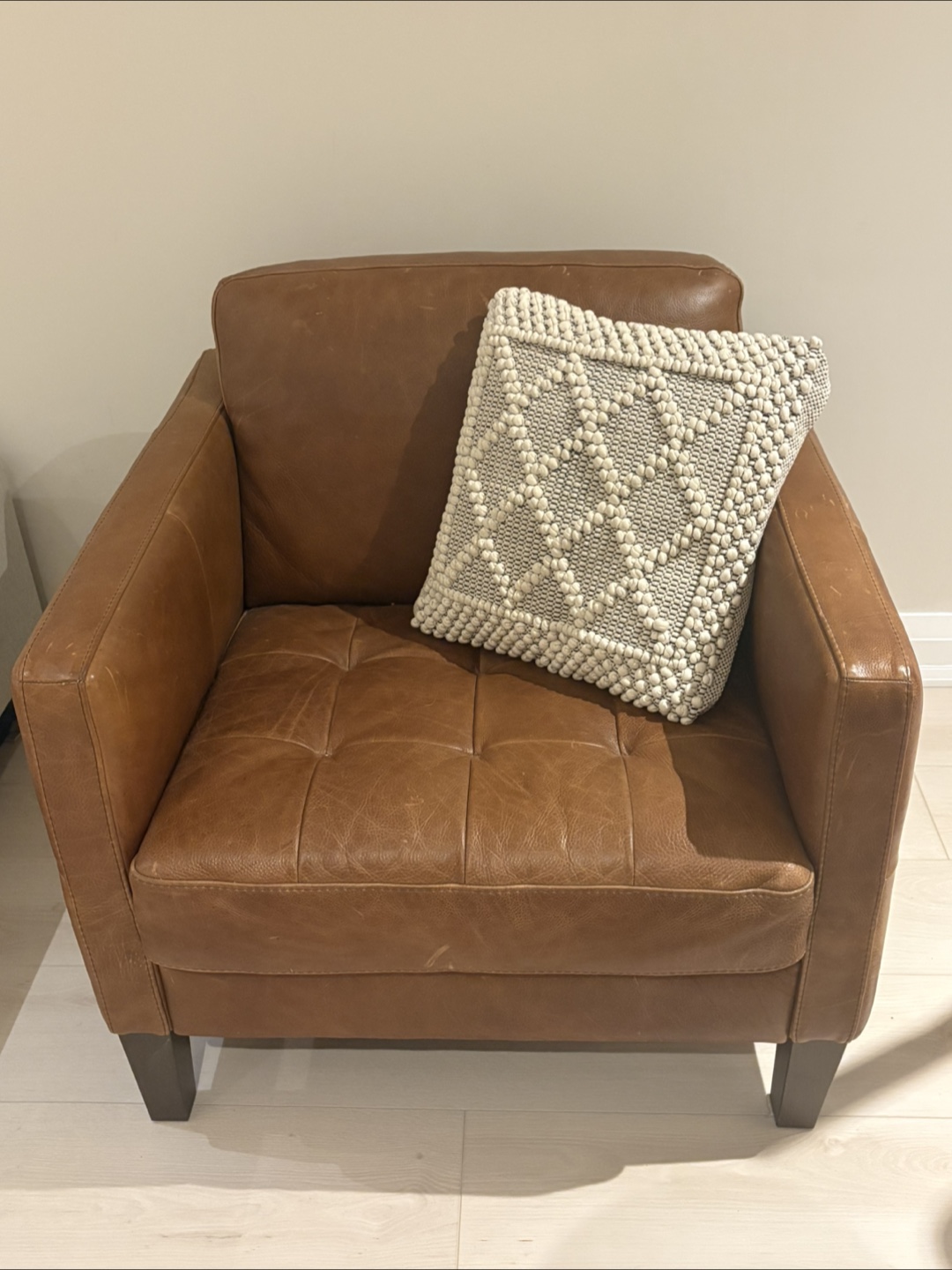 Leather Armchair - Brown