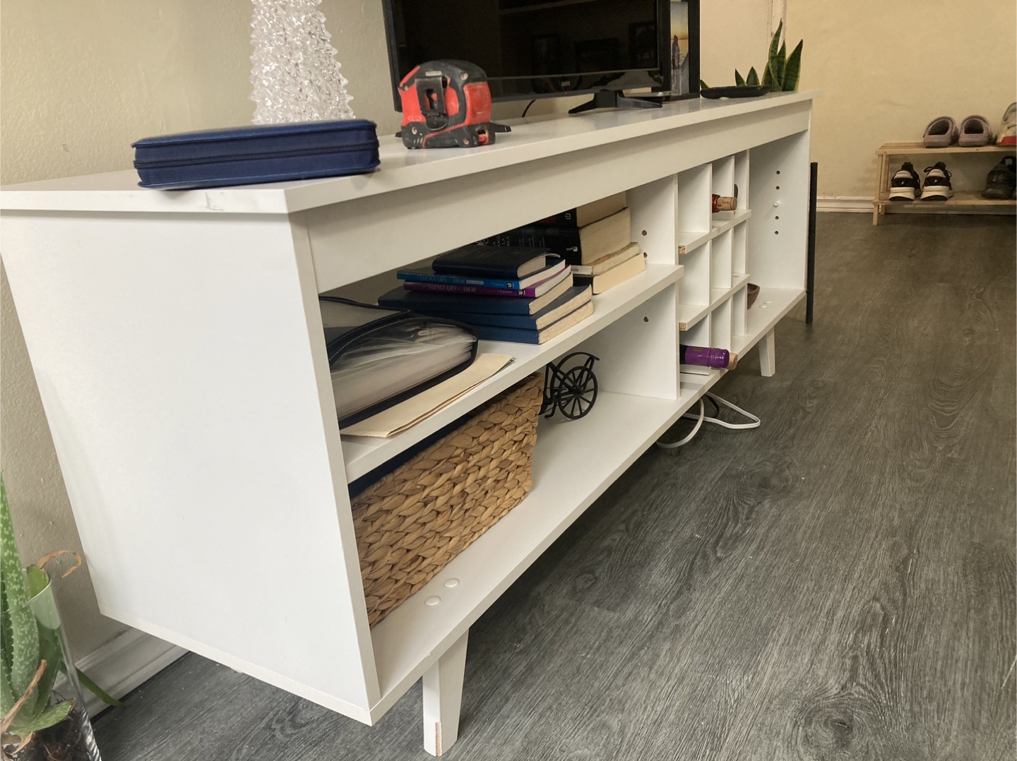White TV Stand - 59 inch - photo 2