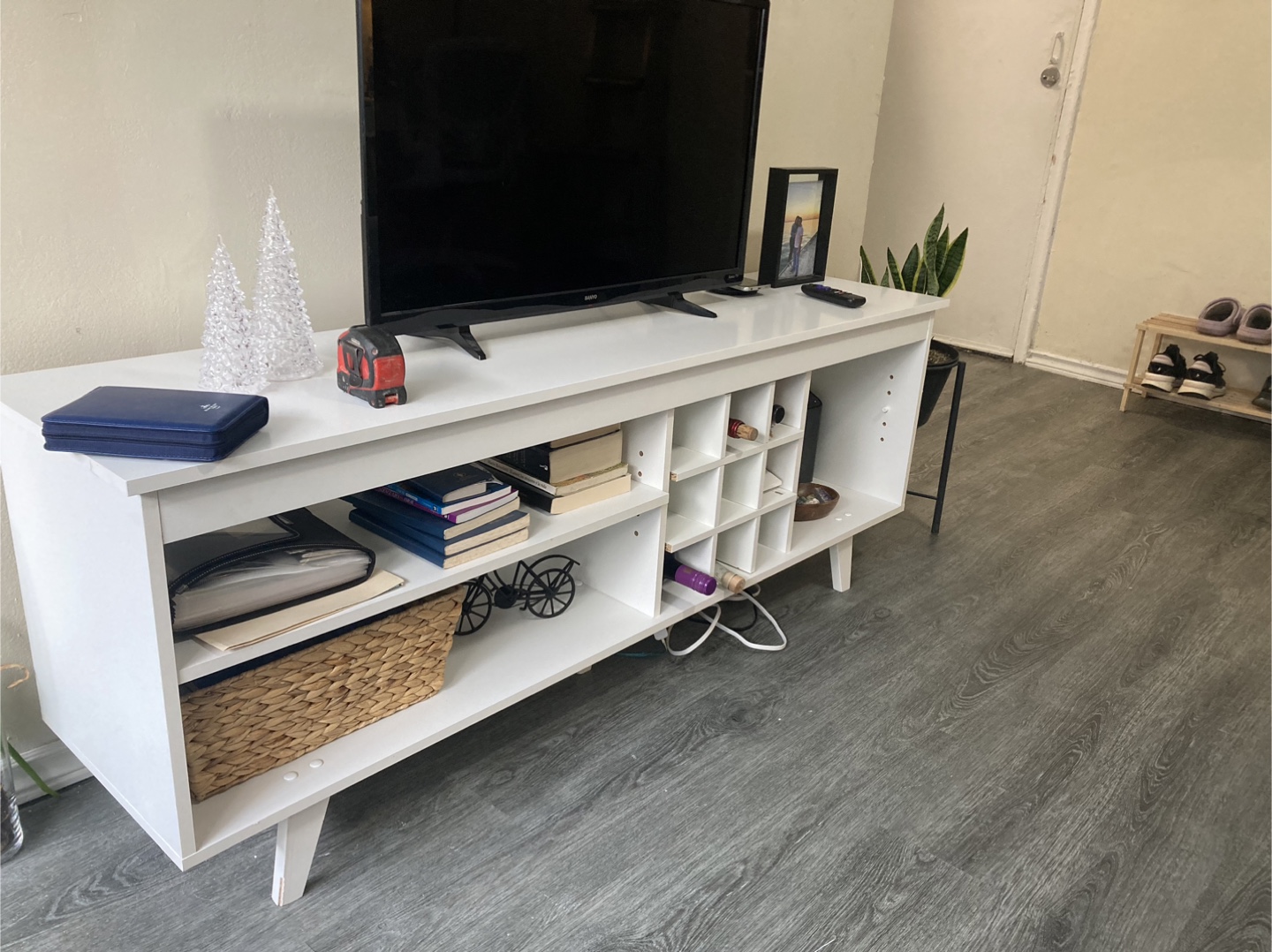 White TV Stand - 59 inch
