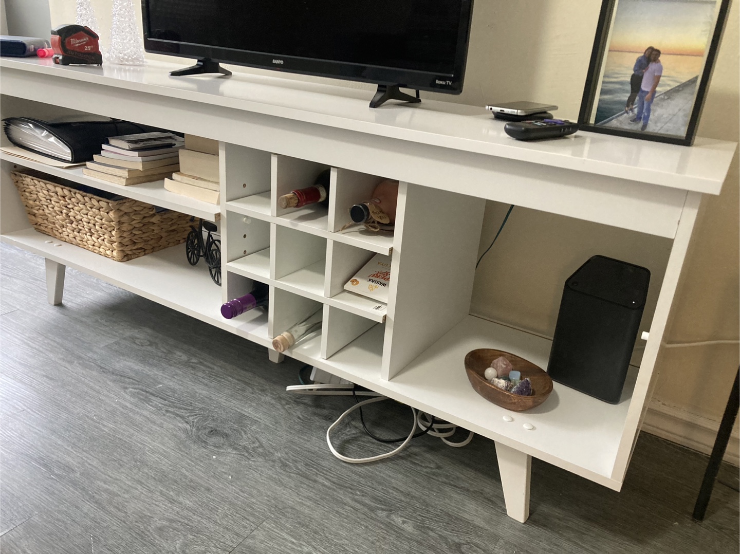 White TV Stand - 59 inch - photo 3