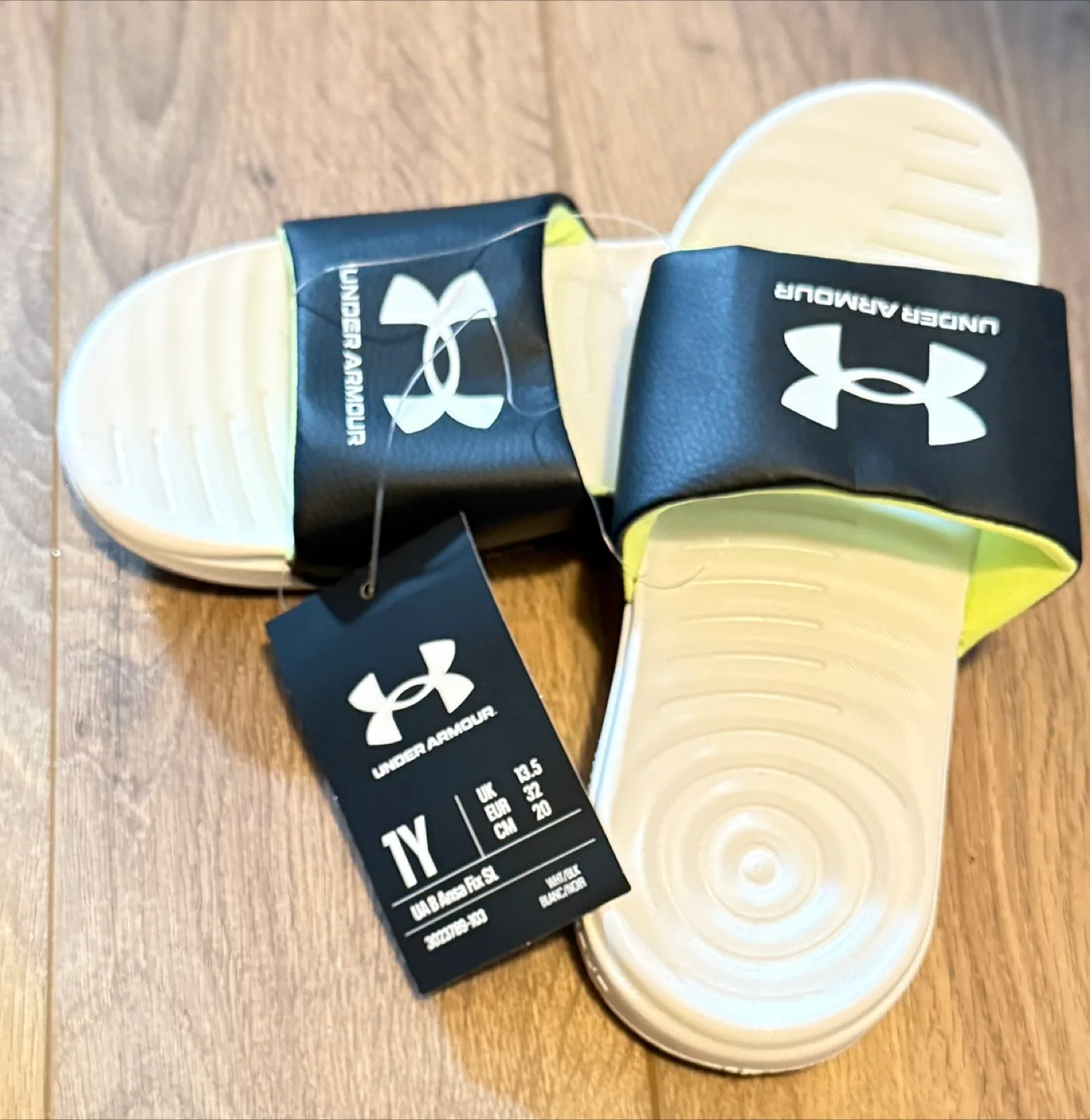 New Under Armour Ansa Fix Slides - Youth Size 1Y thumbnail