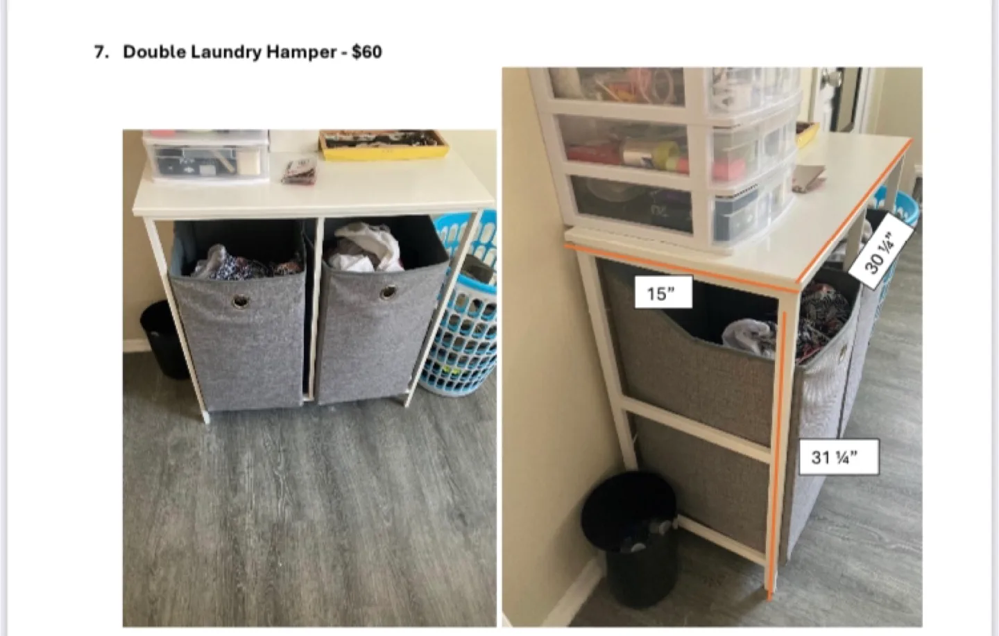 Double Laundry Hamper thumbnail
