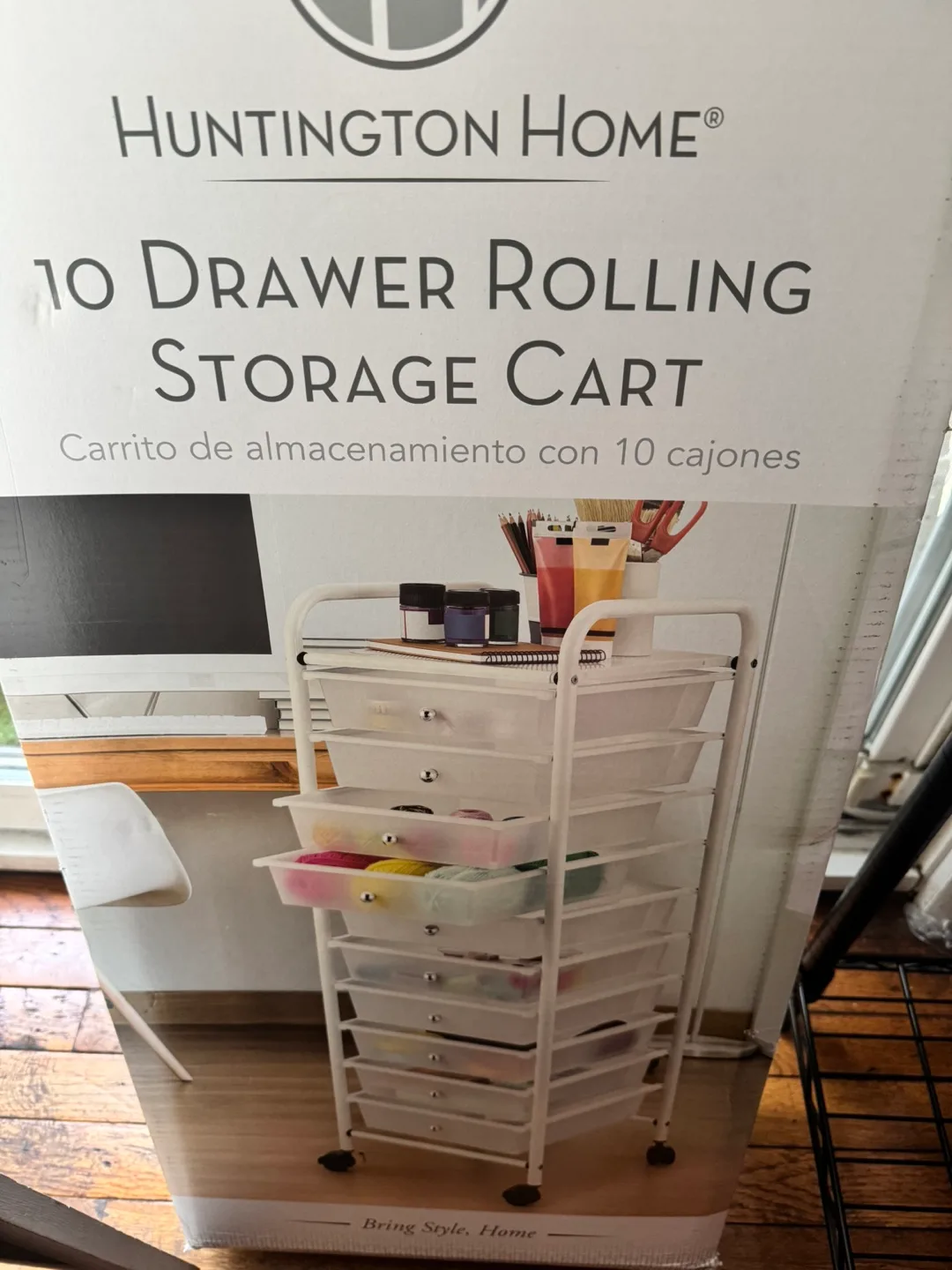 Huntington Home 10 Drawer Rolling Storage Cart image indicator(2)