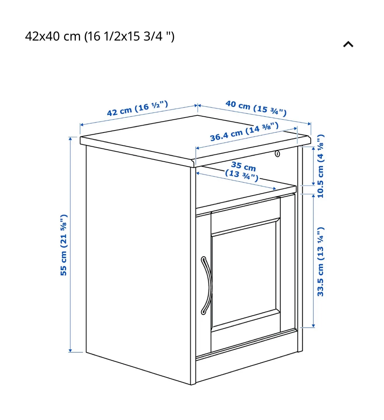IKEA White bedside table with door image indicator(6)