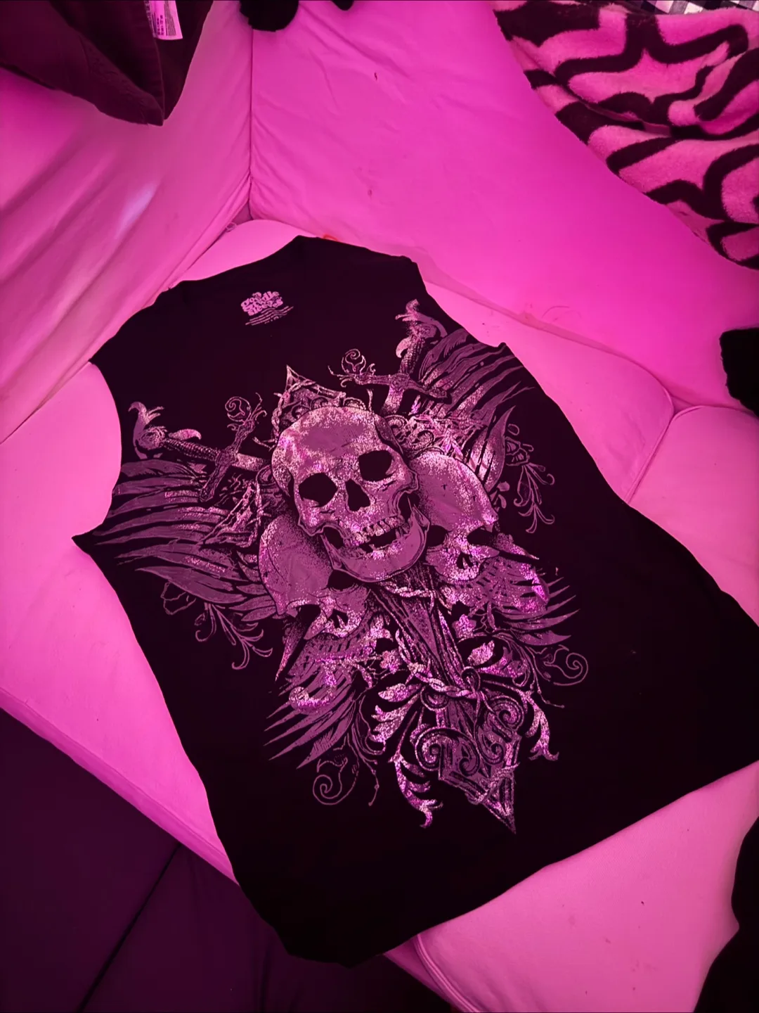 Black Skull Graphic Sleeveless Top🏴‍☠️ image indicator(2)