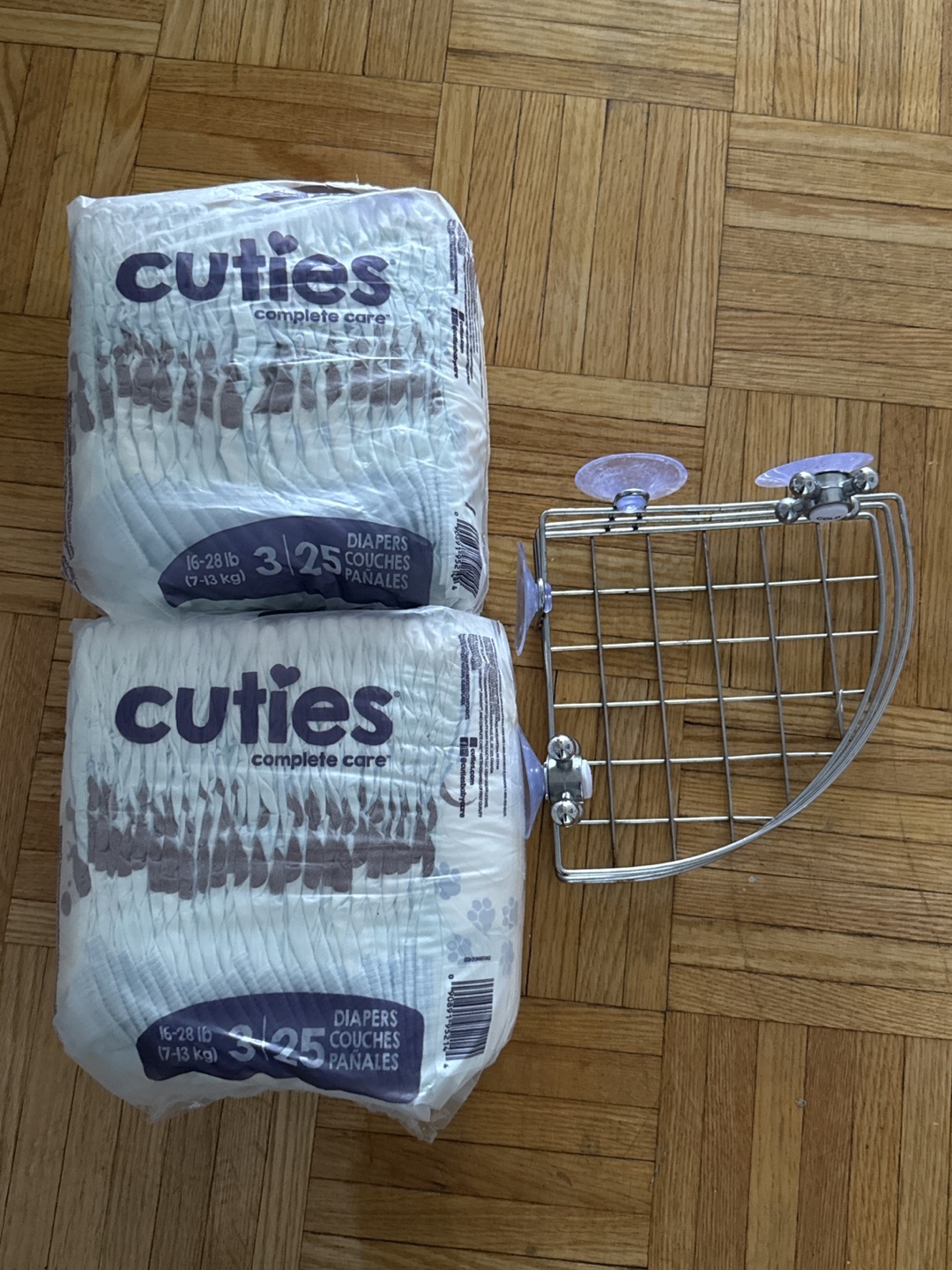 free diapers and bathroom organizer