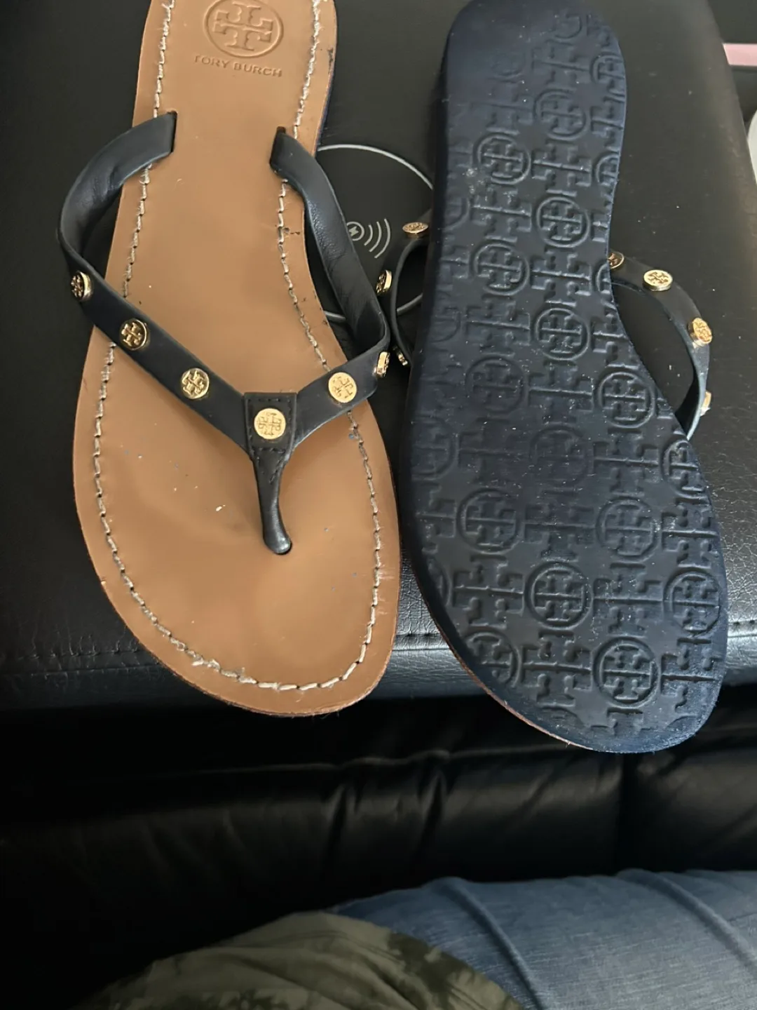 Tory Burch Black Flip Flops Sandals image indicator(3)
