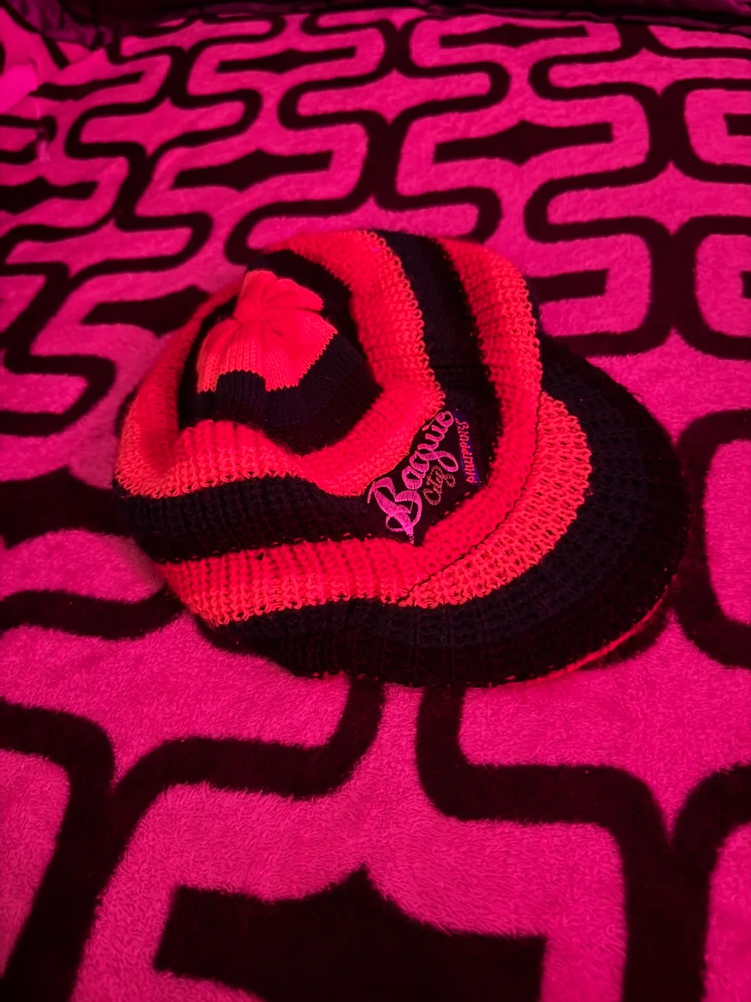 Baguio City Philippines Striped Beanie thumbnail