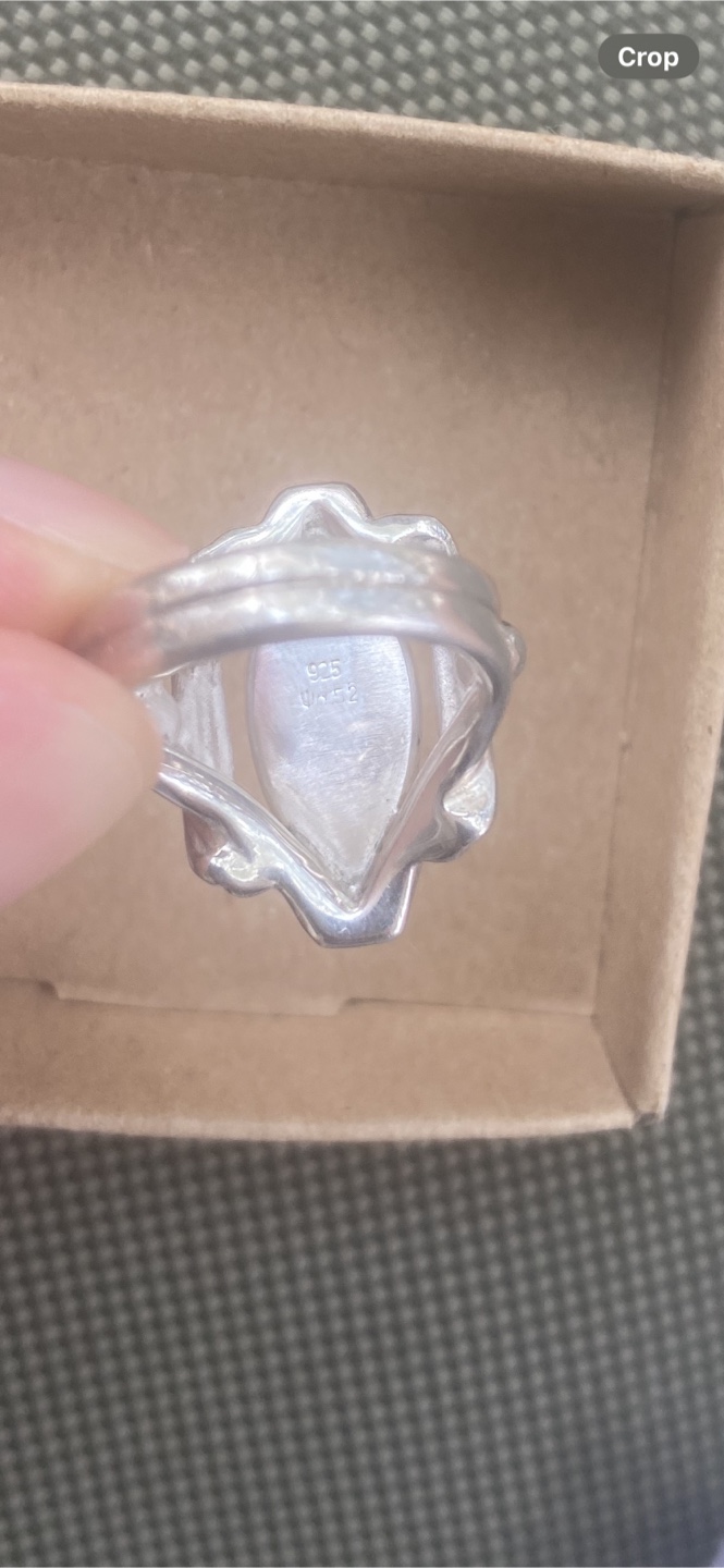 Handcrafted Sterling silver moonstone ring size 5 - photo 4