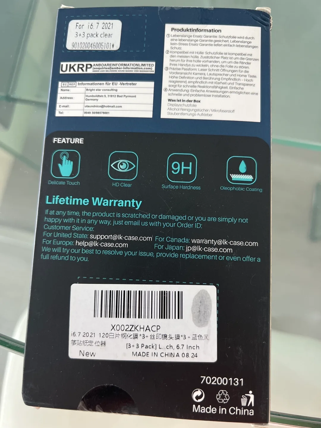New LK Tempered Glass Screen Protector (3-Pack) image indicator(2)