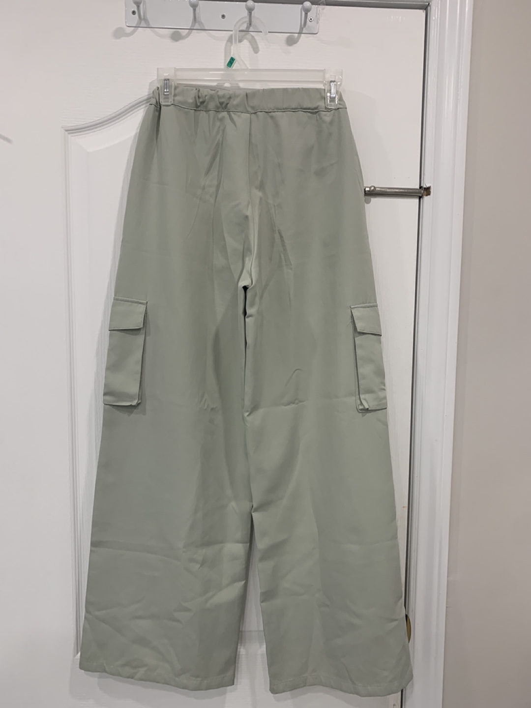 Wide Leg Cargo Pants - Sage Green - photo 2