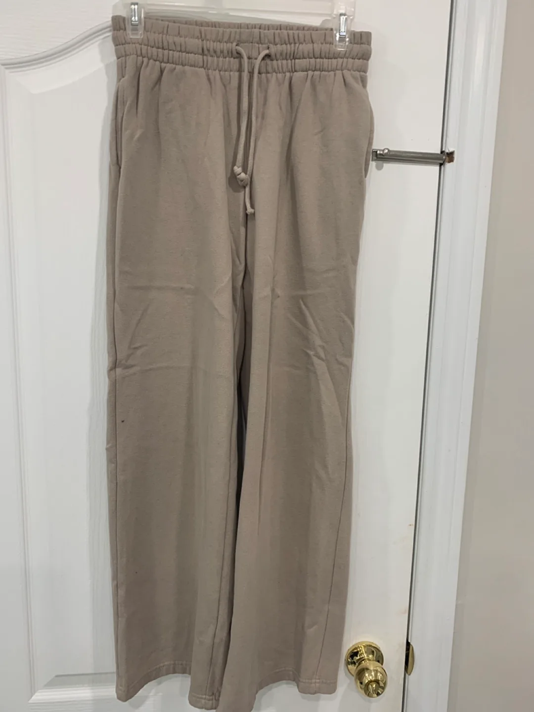 Beige Wide Leg Sweatpants thumbnail