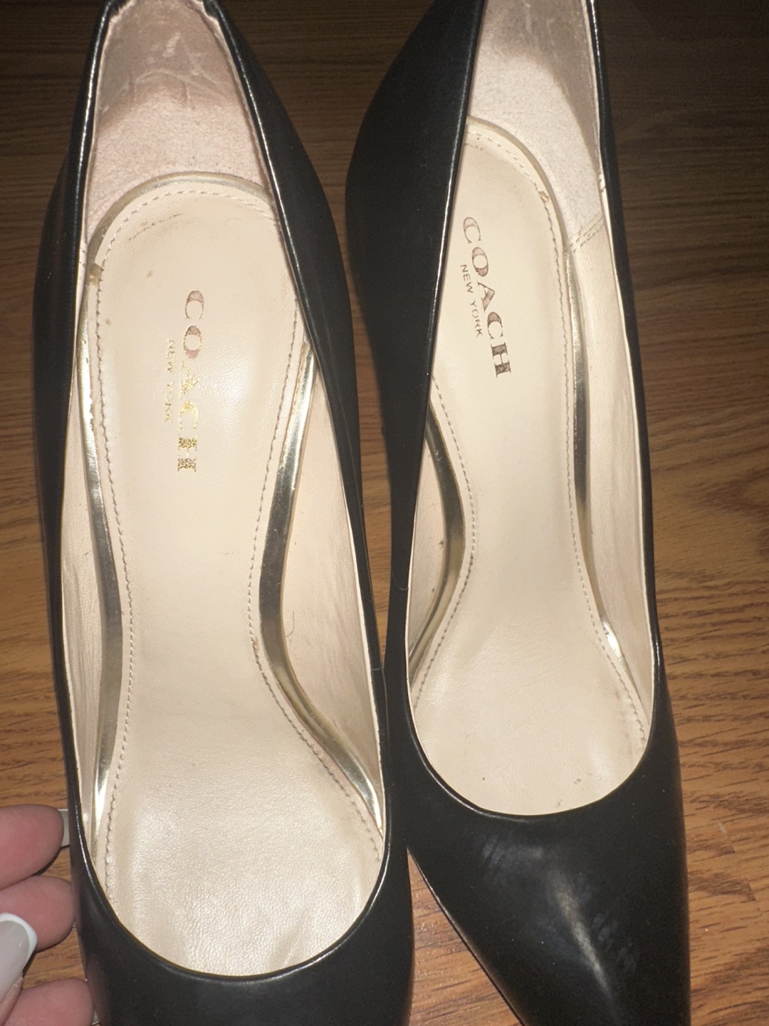 Coach Black Leather Heels - photo 3