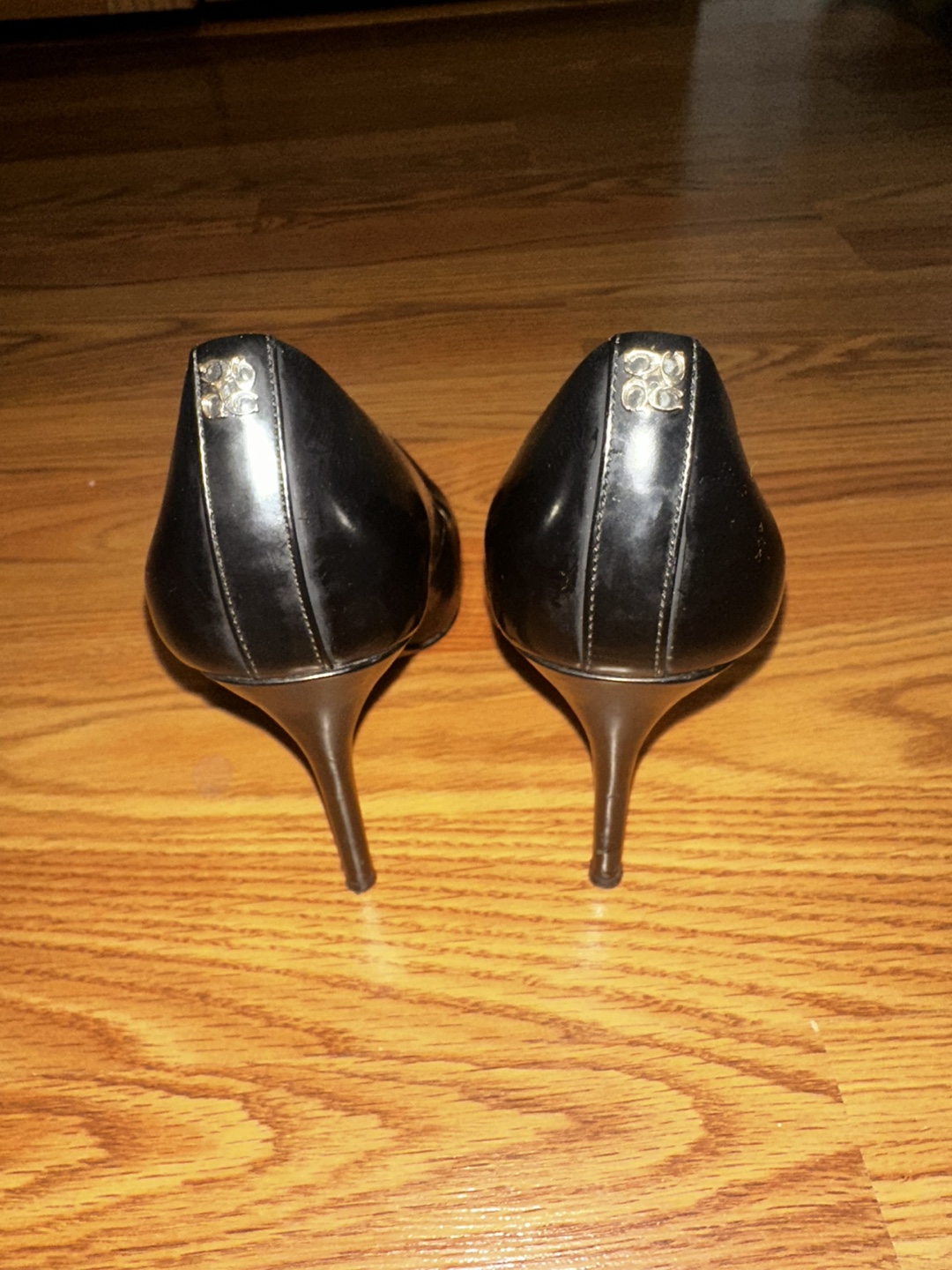 Coach Black Leather Heels - photo 4