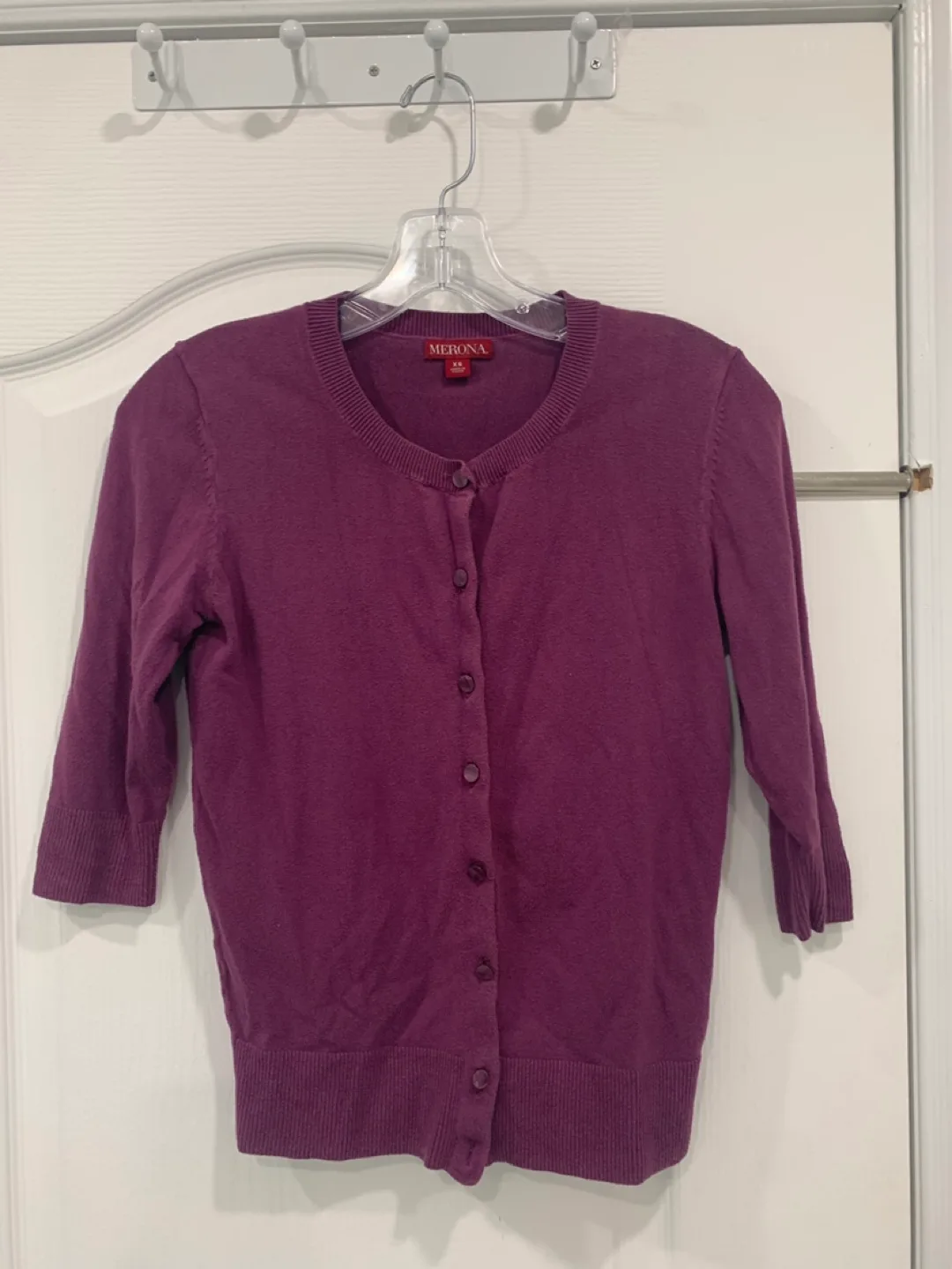 Merona Purple Cardigan - Size XS thumbnail