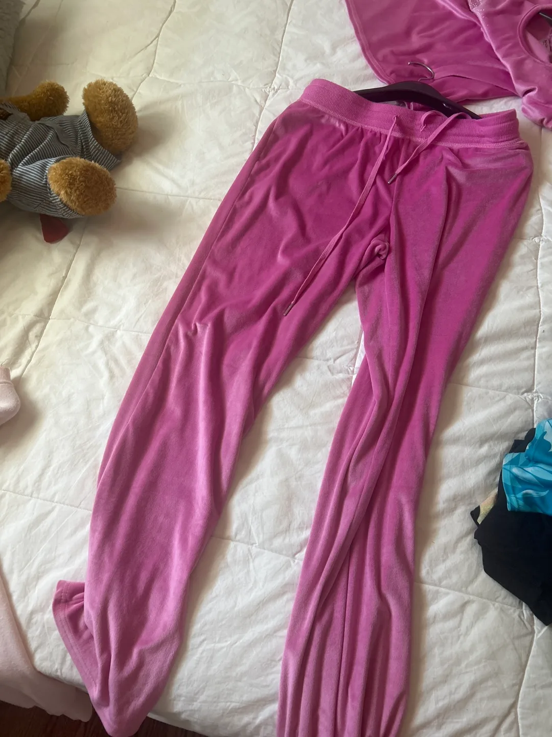 Juicy Couture Pink Velour Track Pants image indicator(2)