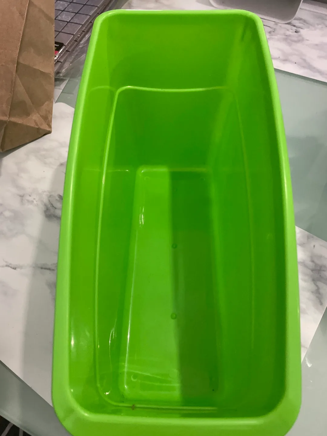 Green Plastic Storage Bin thumbnail