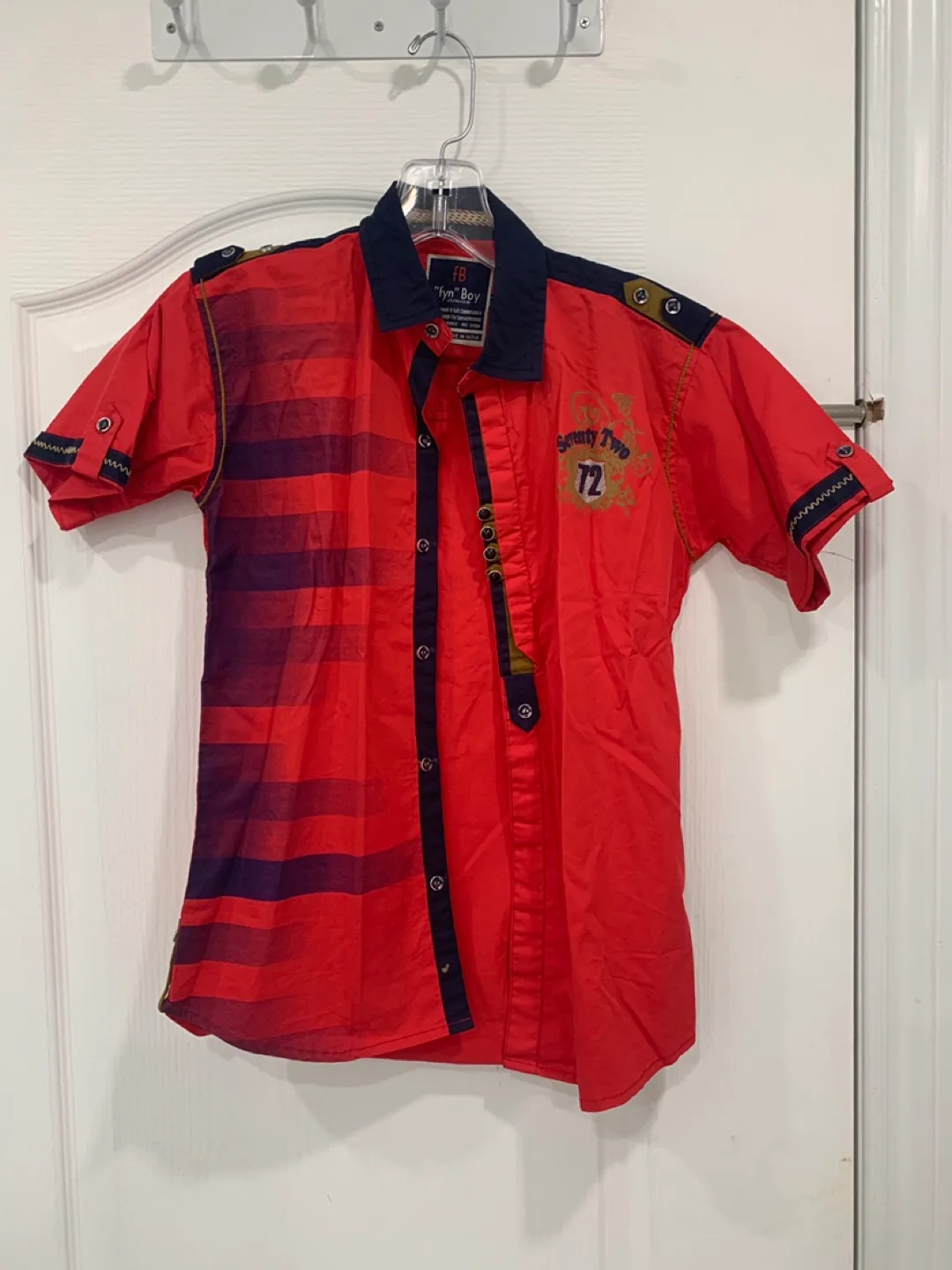 Fyn-Boy Red Short Sleeve Shirt thumbnail