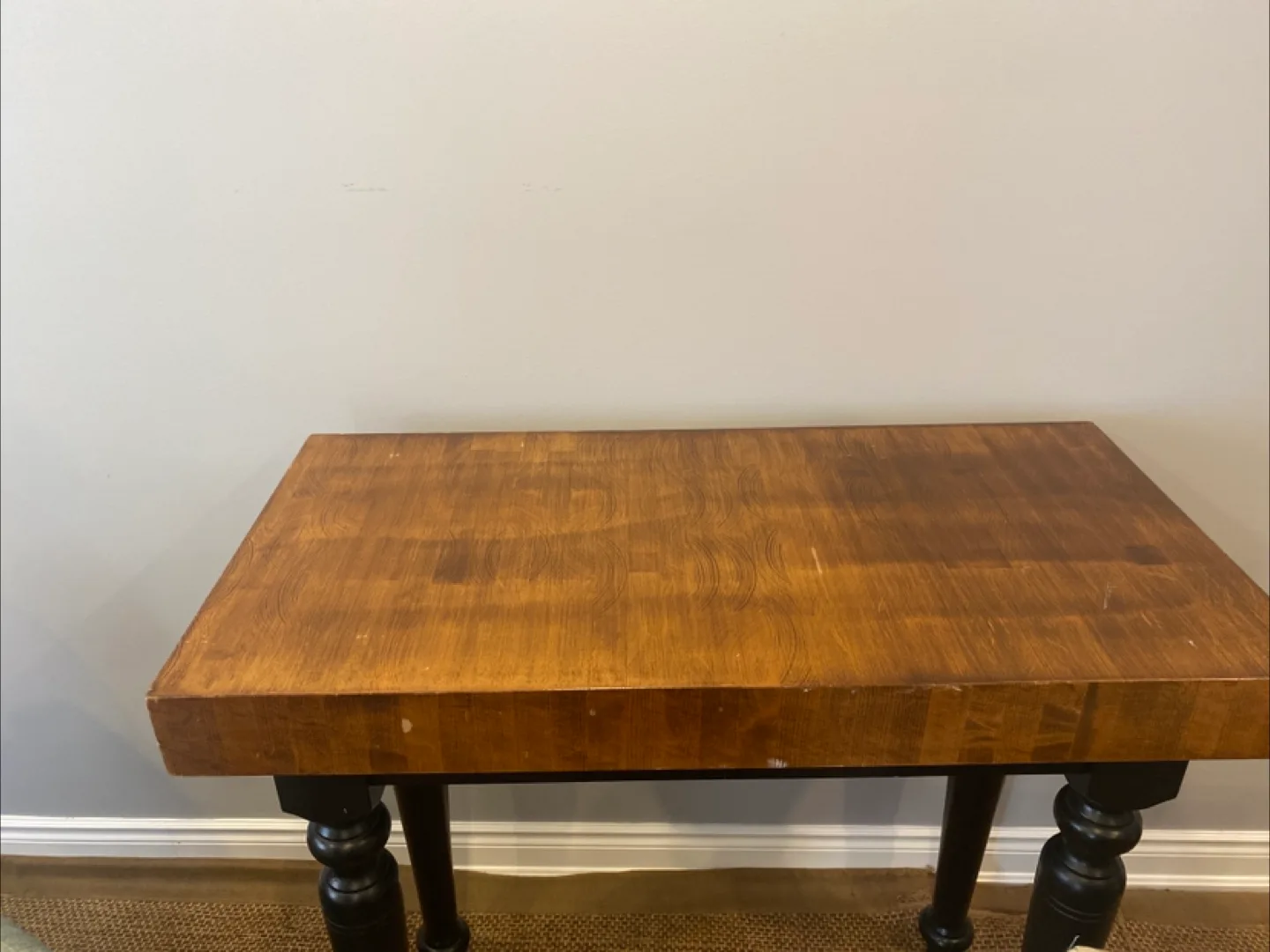 Wooden Butcher Block Table thumbnail