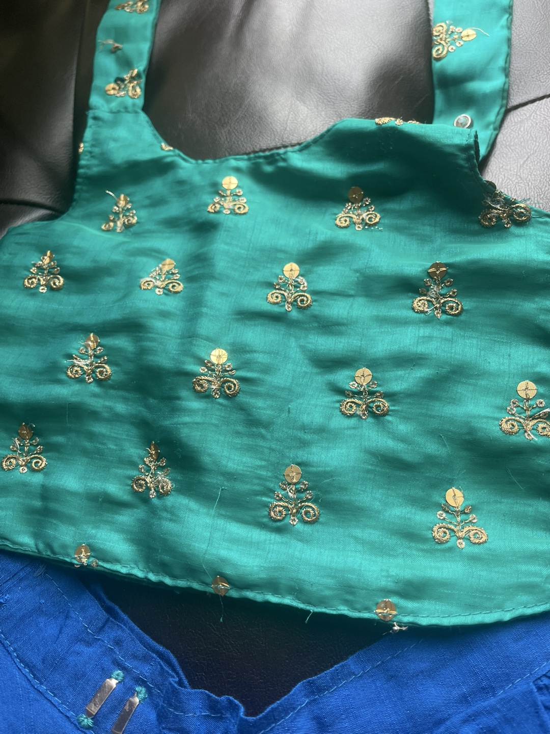 Girl's Green & Blue Dress - photo 2