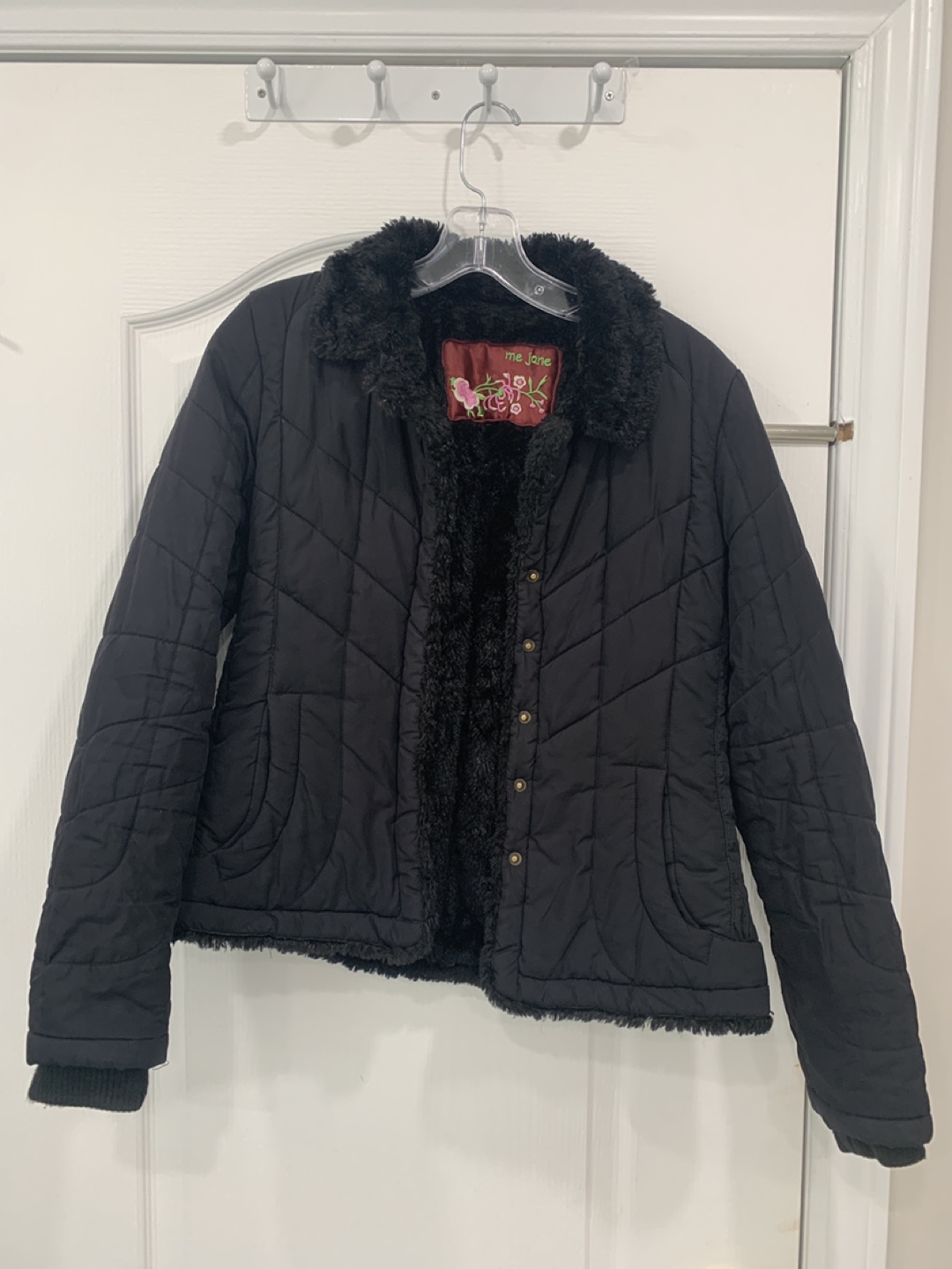 Me Jane Black Quilted Jacket