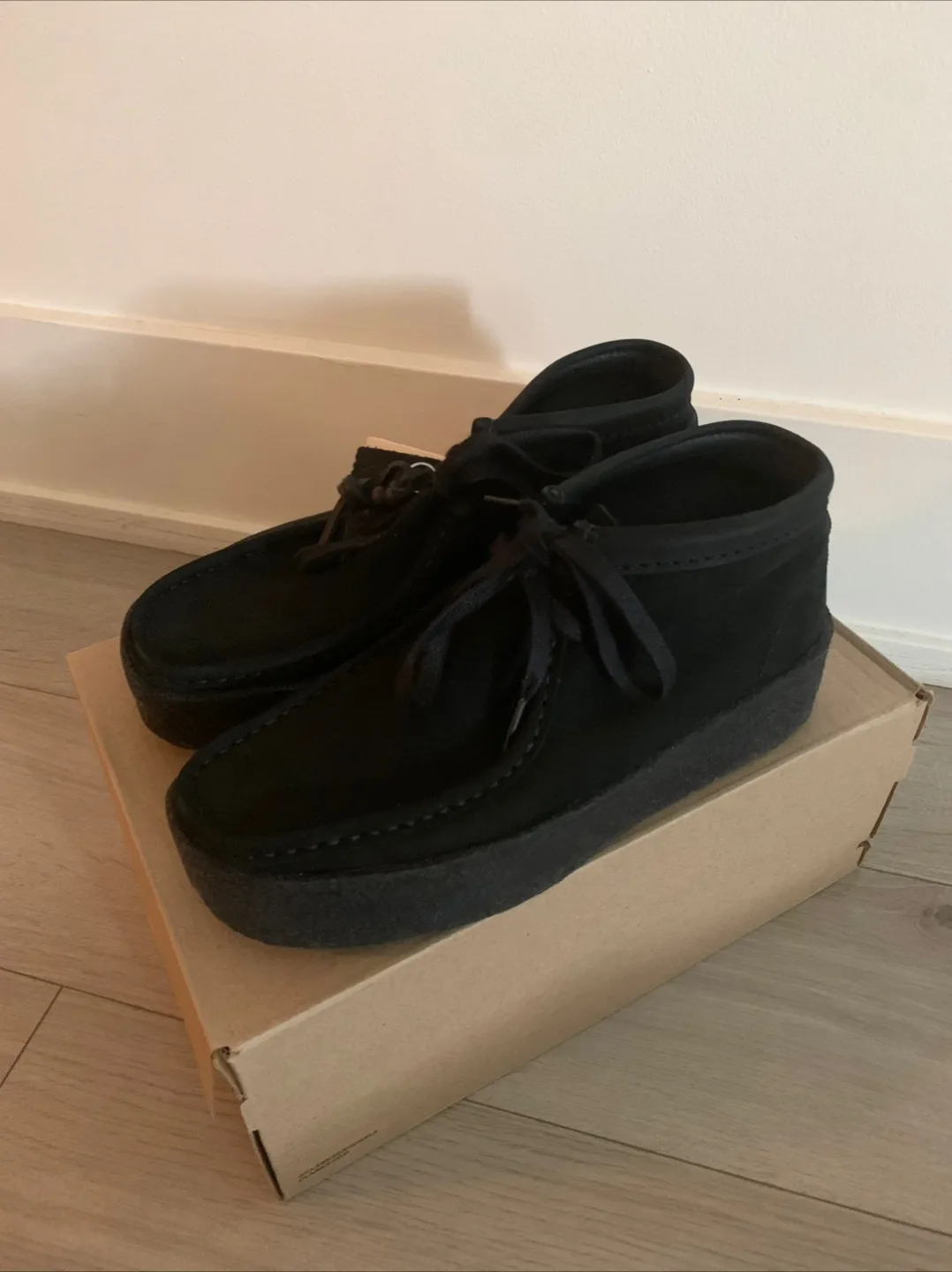 Clarks Wallabee Boot Black Suede