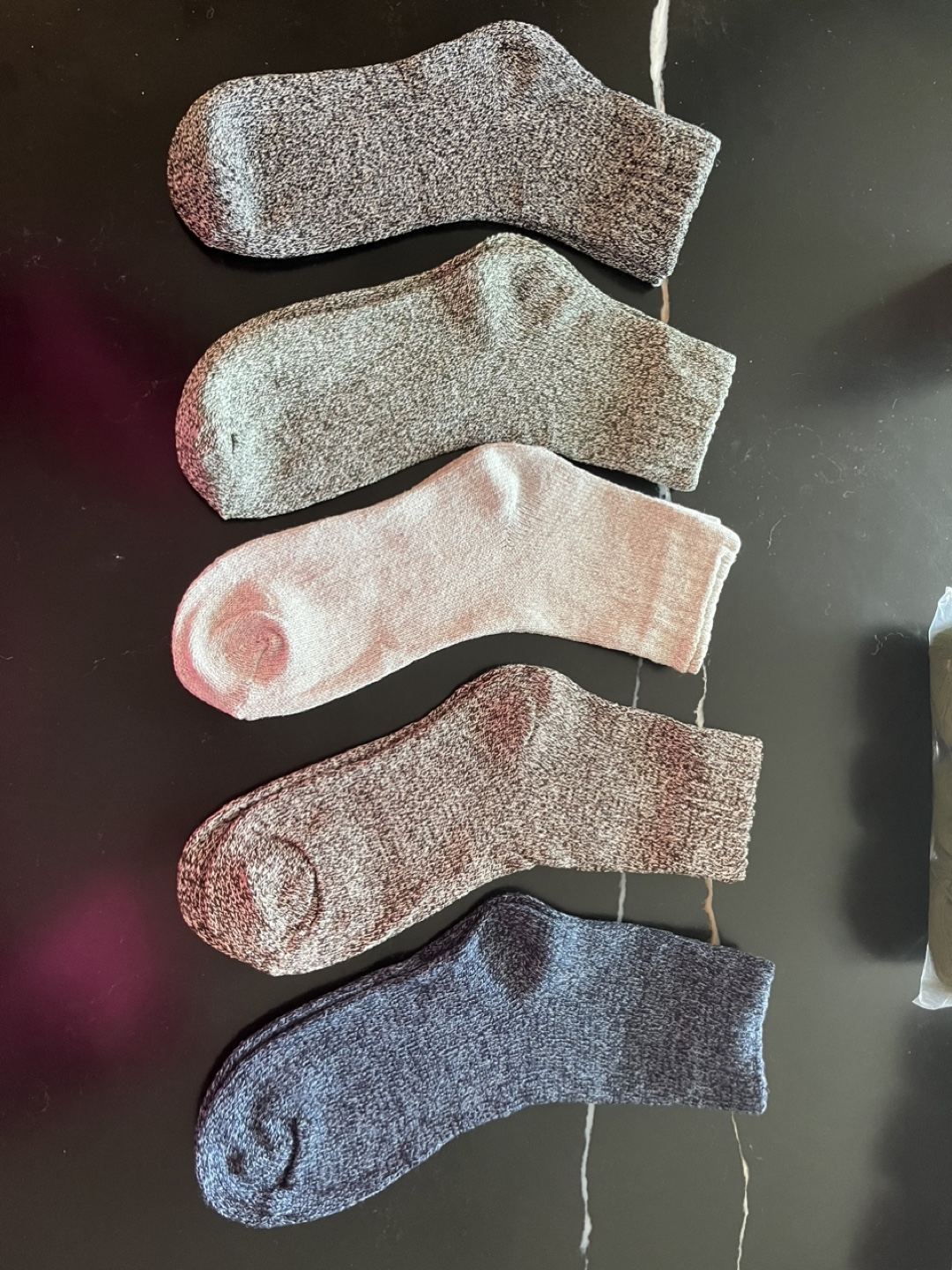Assorted Colour Socks set of 5 wool socks