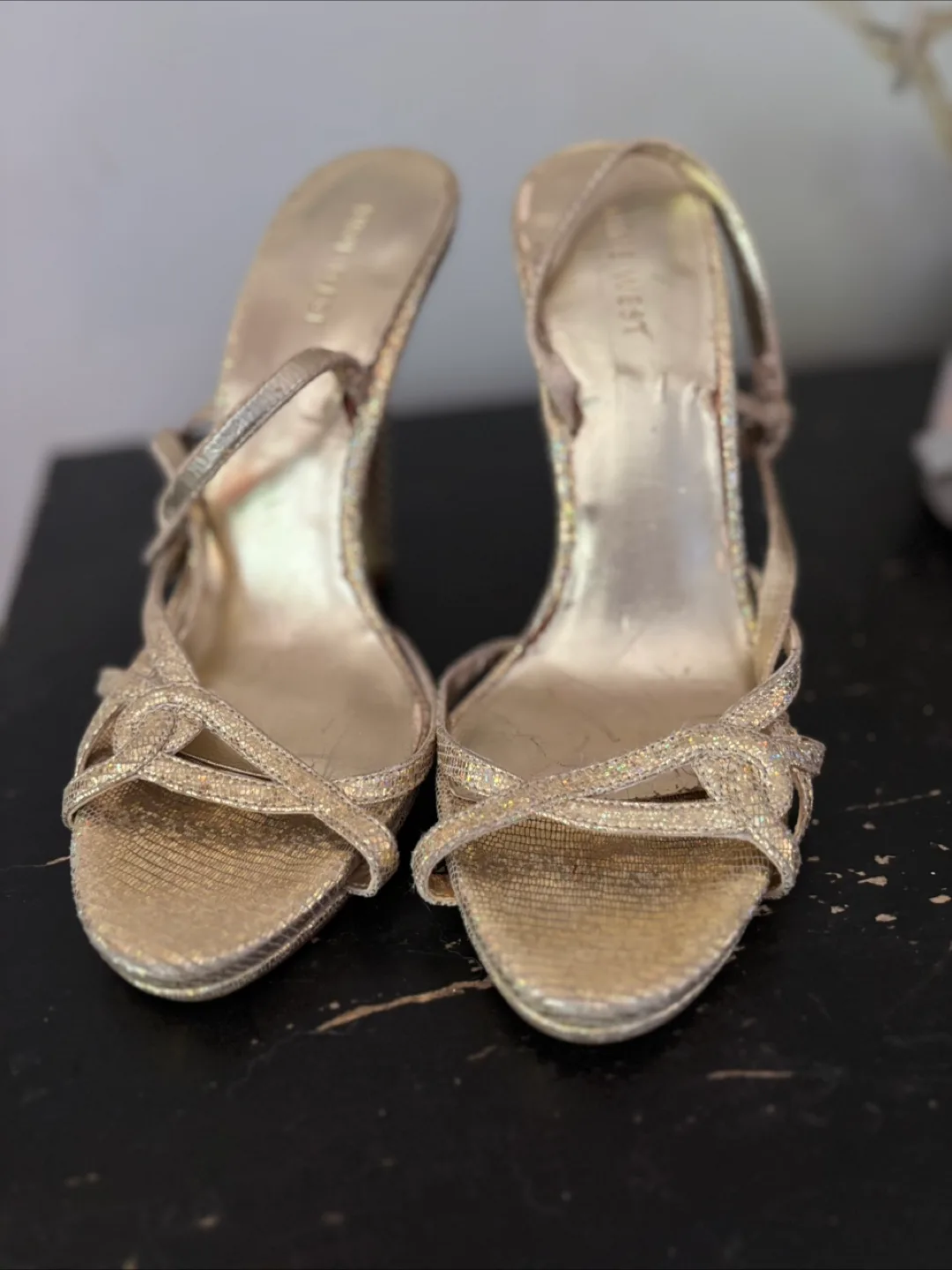 Nine West Gold Heels image indicator(3)