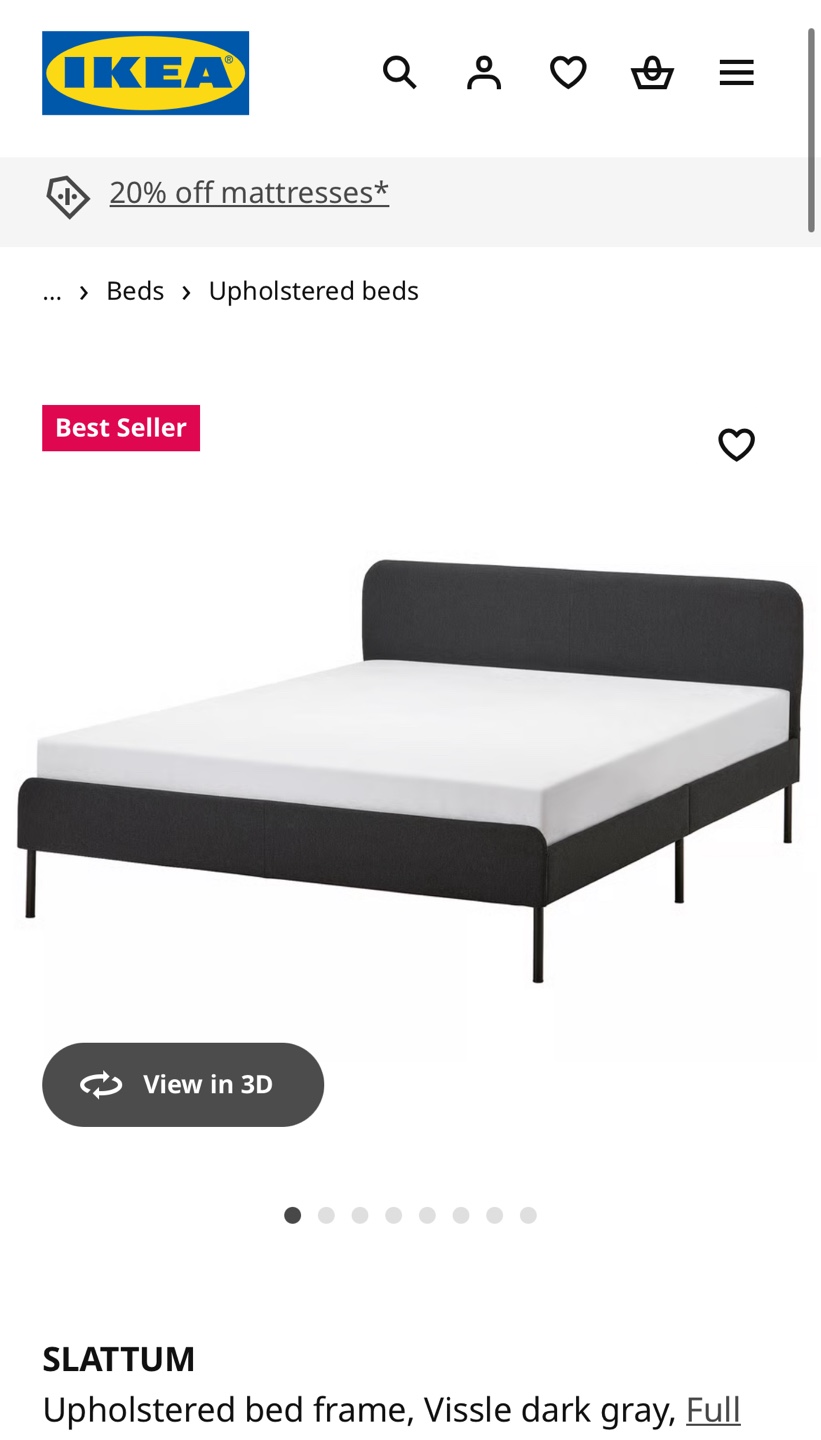 IKEA Slattum Full Size Bed Frame - photo 2