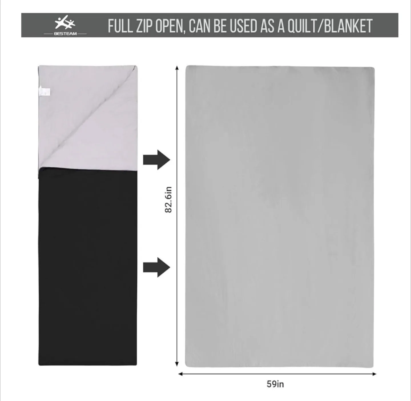 BESTEAM Ultra-Light Warm Weather Sleeping Bag image indicator(5)