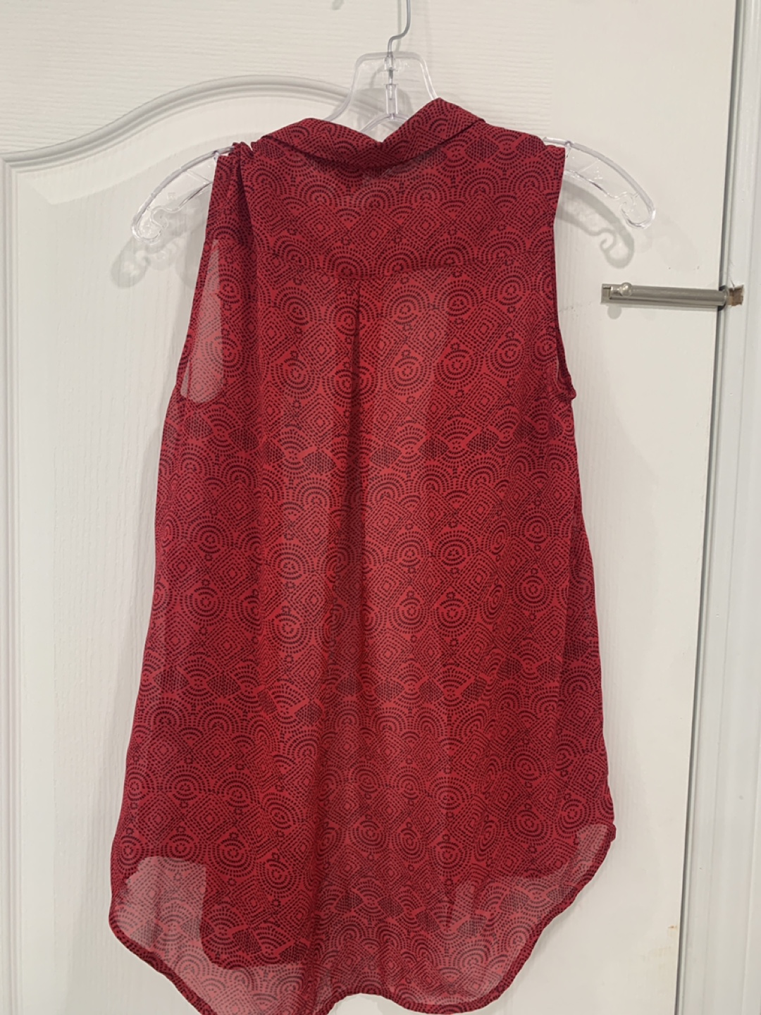 H&M Red Sleeveless Blouse - photo 2