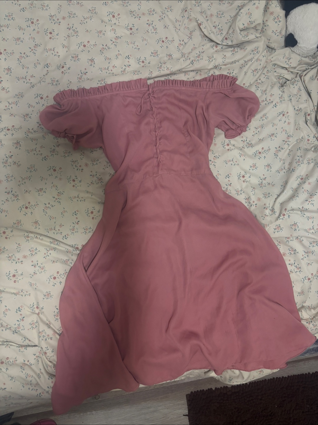 Pink Off-Shoulder Dress