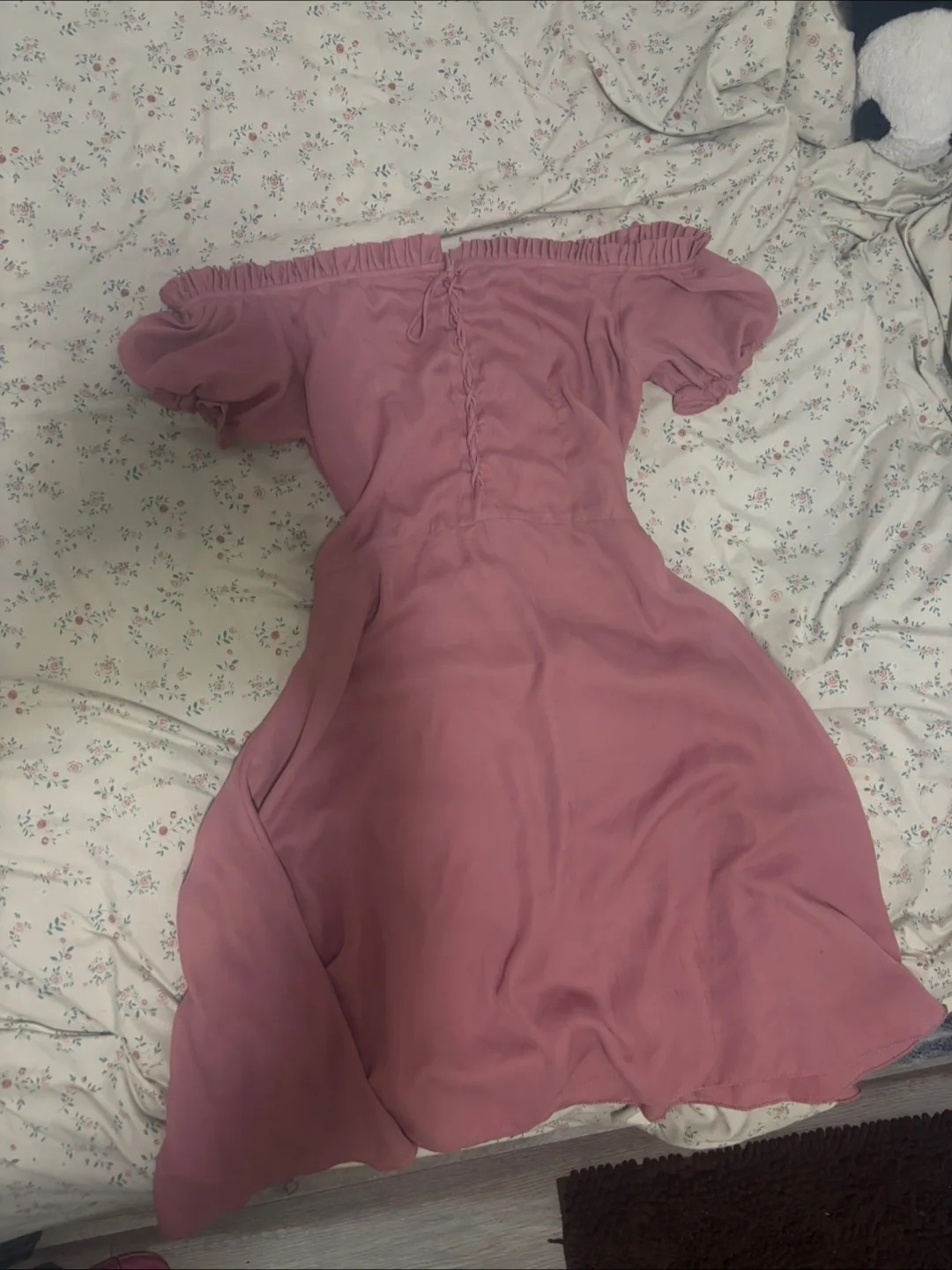 Pink Off-Shoulder Dress thumbnail