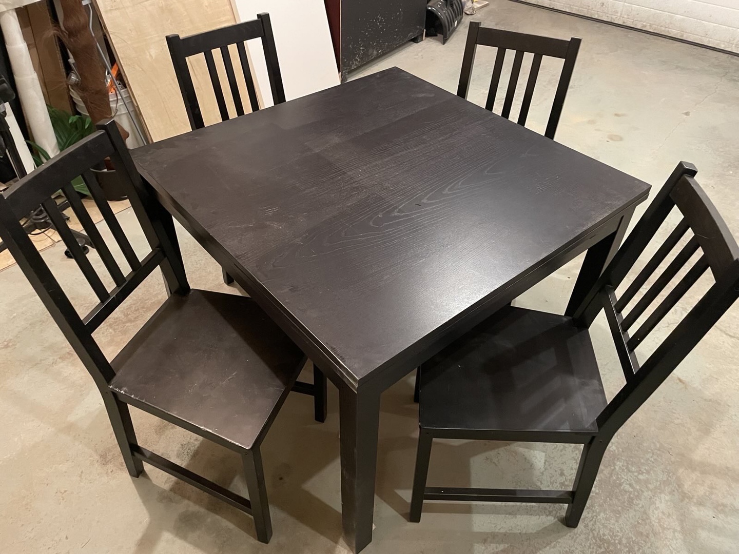 IKEA Extendable Dining Table with 4 Chairs - photo 2