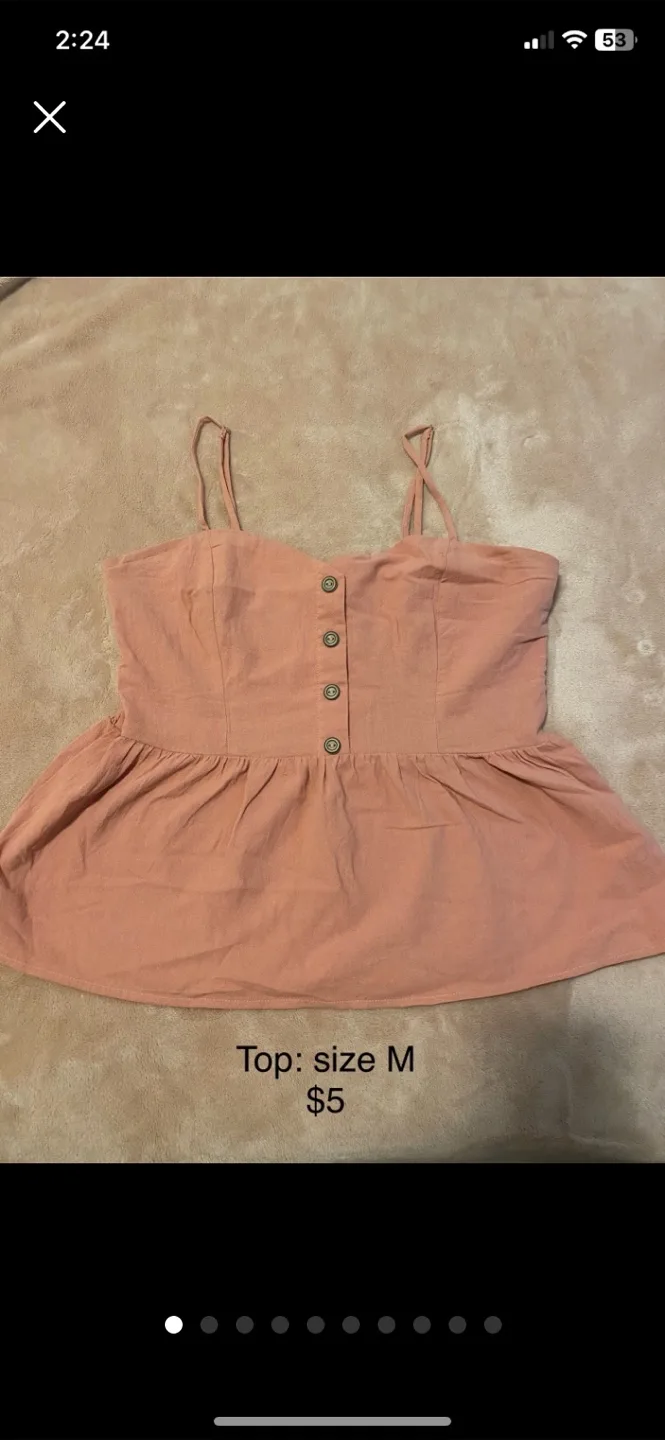Cute Pink Top - Size M thumbnail
