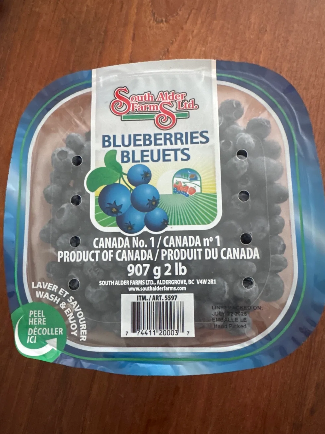 South Alder Farms Blueberries - 907g thumbnail