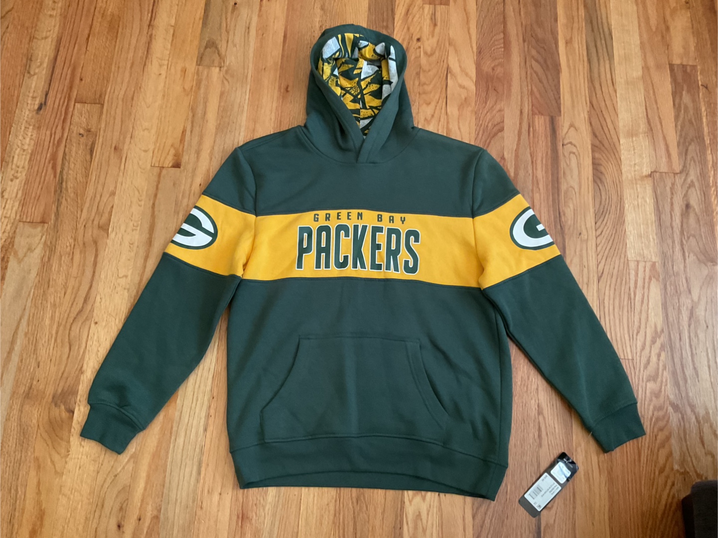 Green Bay Packers Youth Hoodie, Size L (14/16)