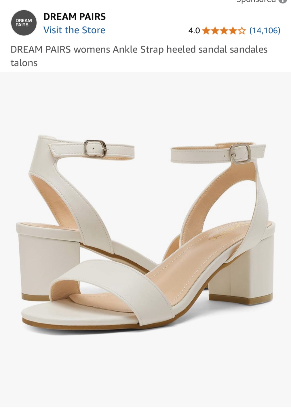 White Ankle Strap Heels