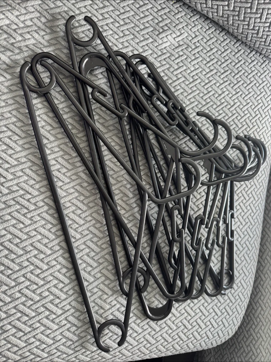 #freecycle Plastic Clothes Hangers - Black thumbnail