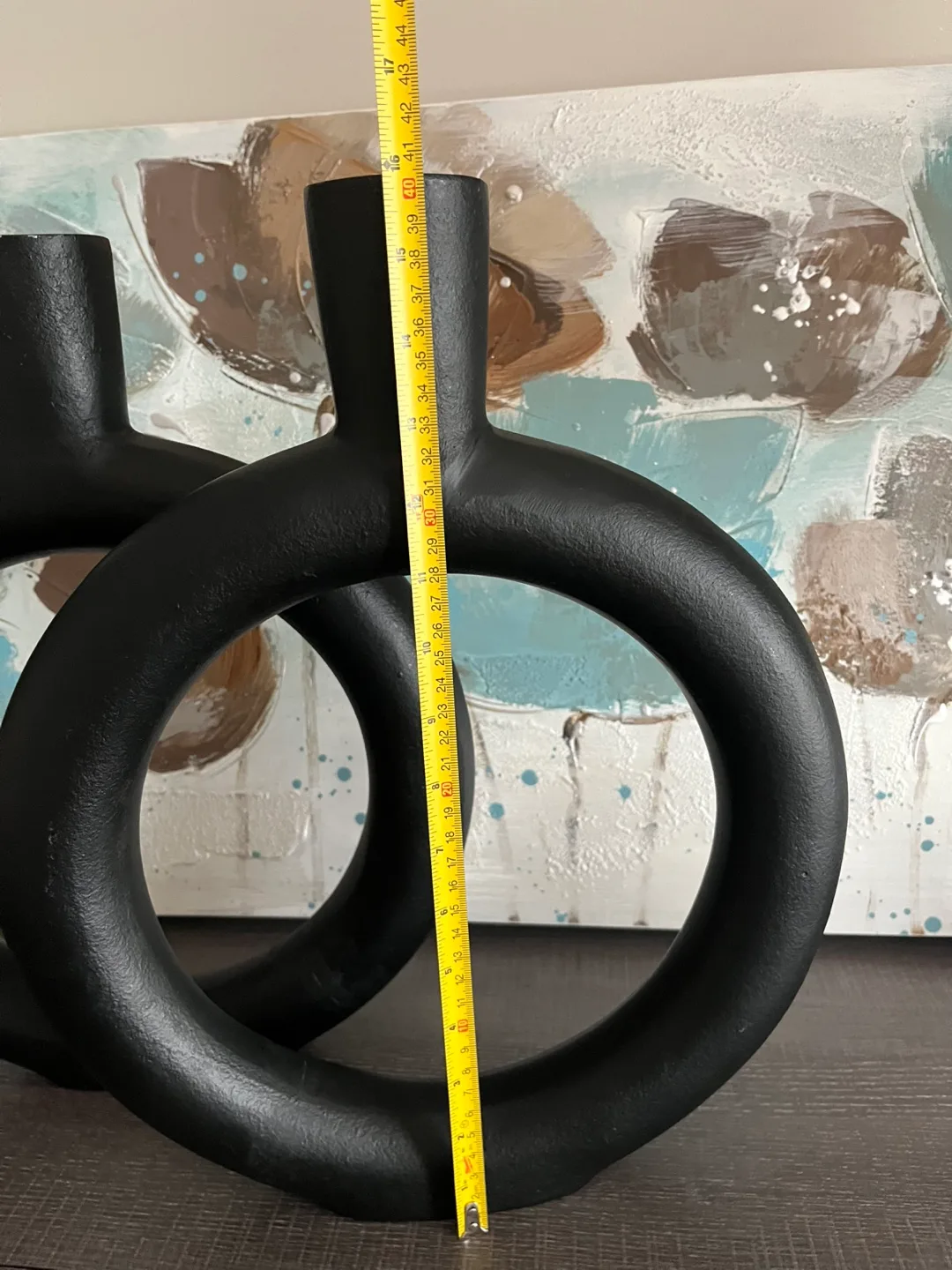 Set of 2 Black Decorative Vases-price is for both image indicator(5)