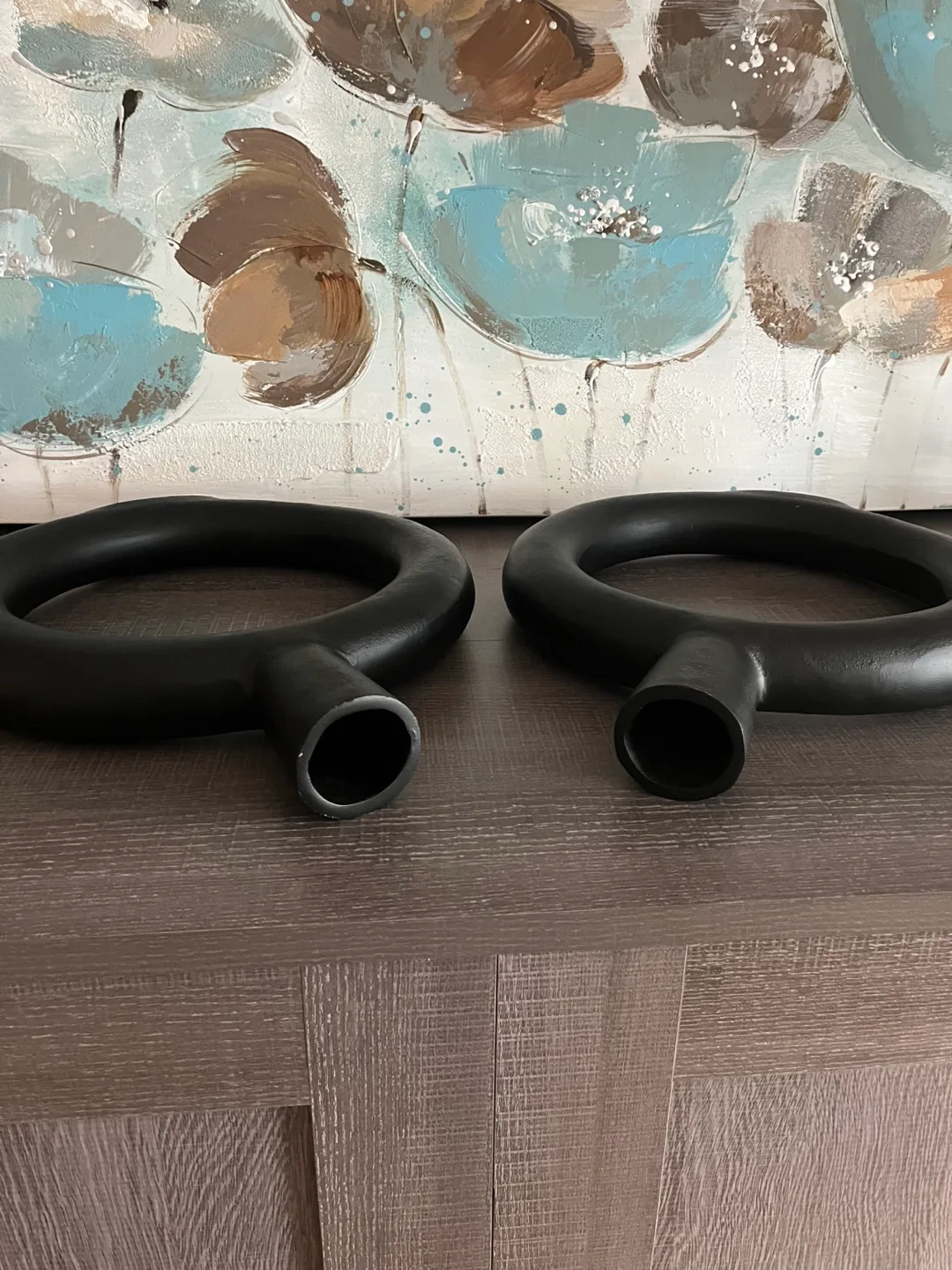 Set of 2 Black Decorative Vases-price is for both image indicator(4)