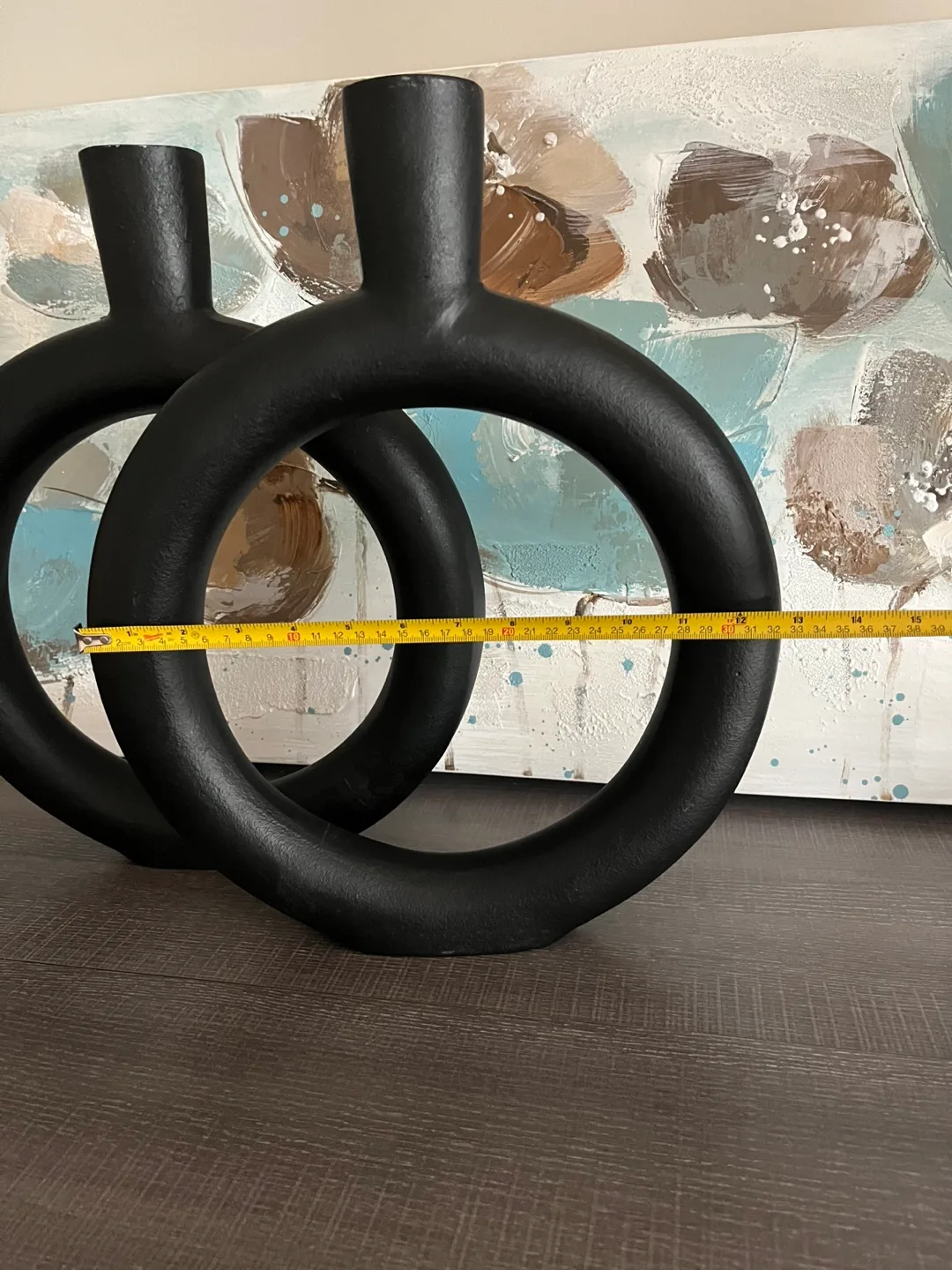 Set of 2 Black Decorative Vases-price is for both image indicator(6)