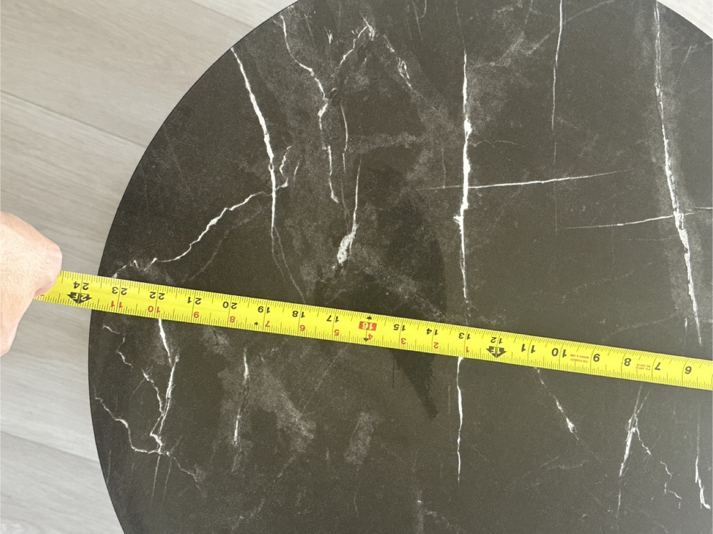 Round Nesting Tables - Black Marble Pattern - photo 4