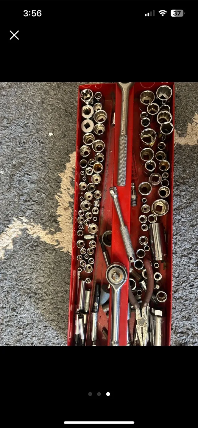 Red Tool Box with Assorted Tools thumbnail