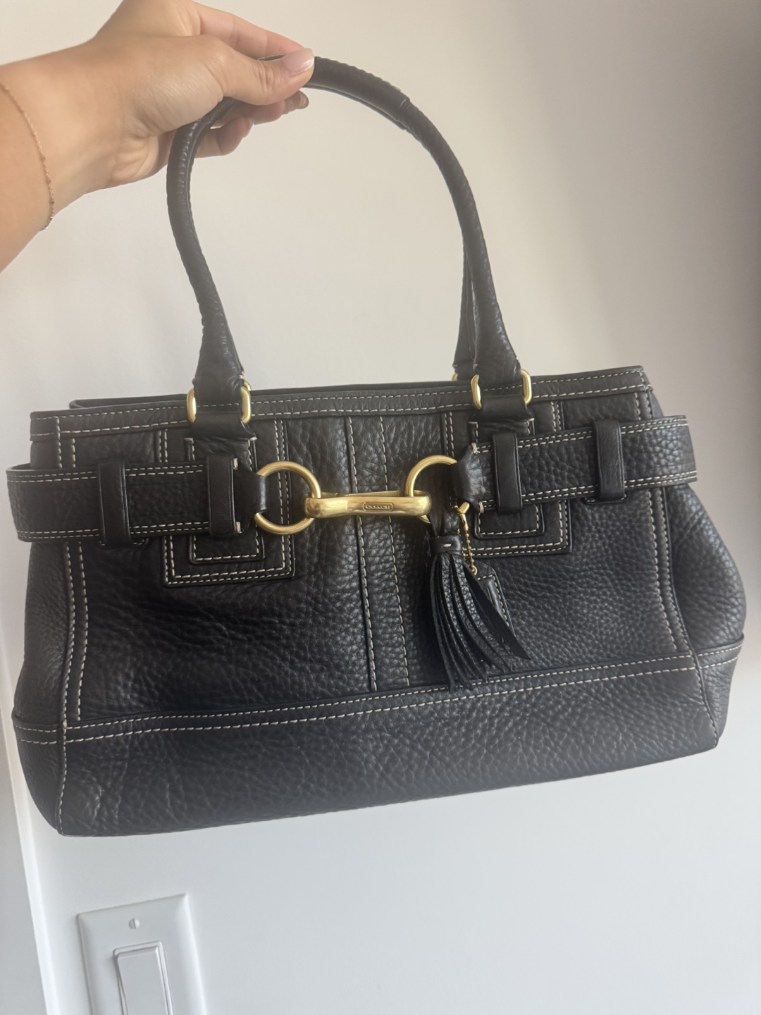 Coach Black Leather Handbag - Excellent Condition!