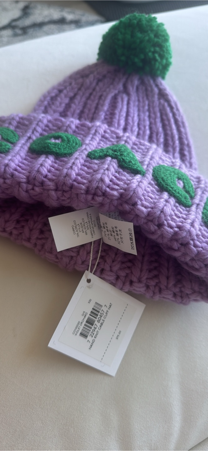 New COACH Hand-Knit Cable Cuff Hat - photo 2
